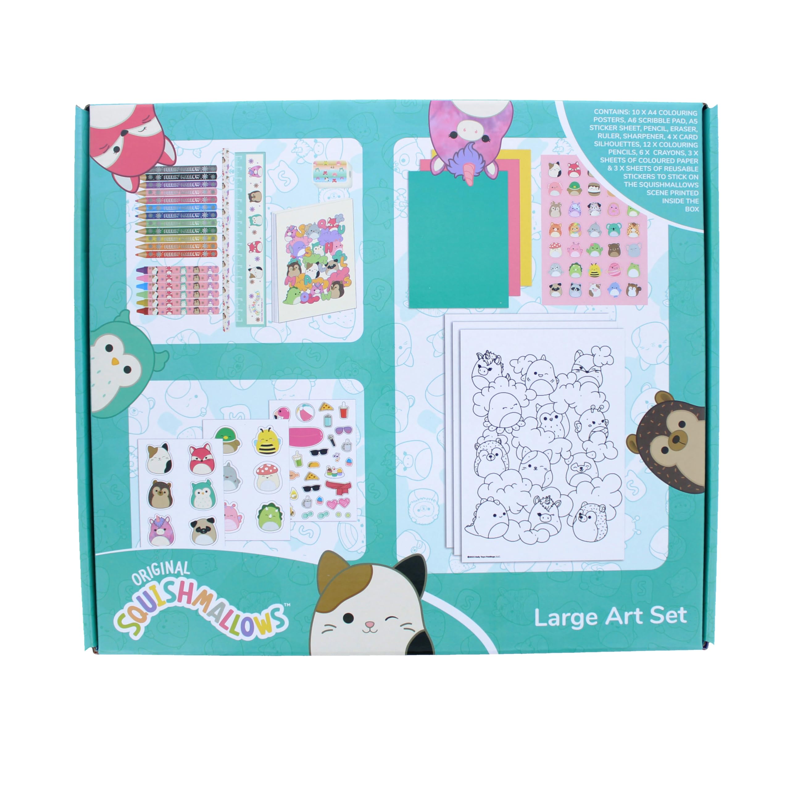 Blueprint Collections Squishmallows Large Art Set | Mega Colouring & Stationery Kit | Drawing & Craft Supplies for Kids | Squishmallows Gifts & Activity Set