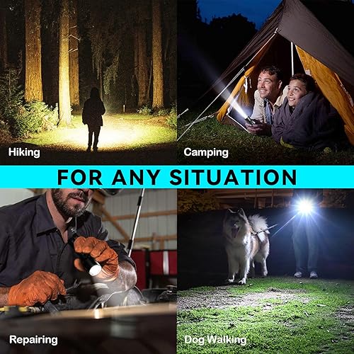 Miniatura 35 de Linternas recargables 900000 lúmenes de alto brillo linterna LED linterna táctica de alta potencia linternas zoomable 3 modos IPX6 impermeable luz