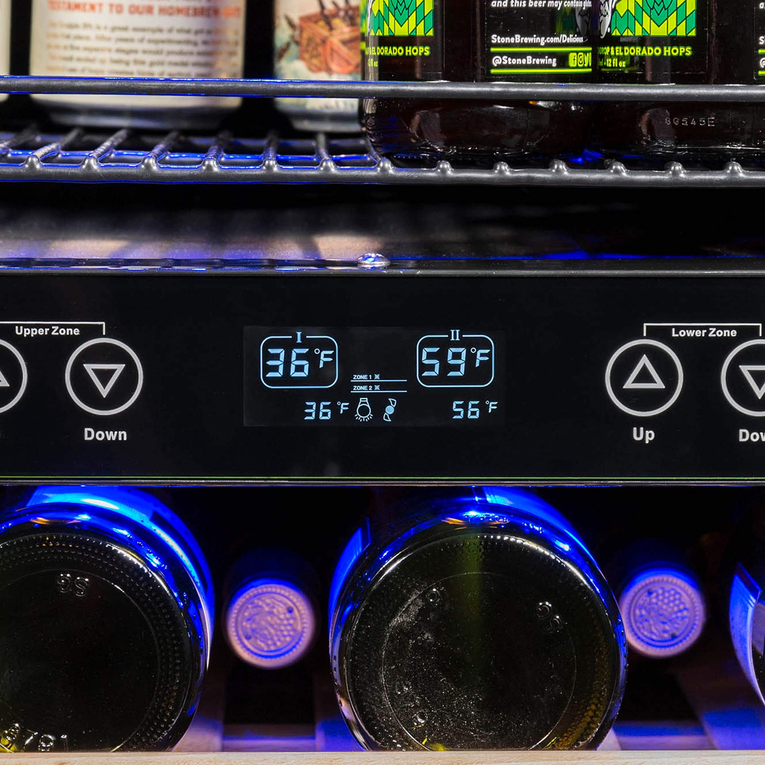 NewAir 24” Wine and Beverage Refrigerator Cooler, 20 Bottle and 70 Can