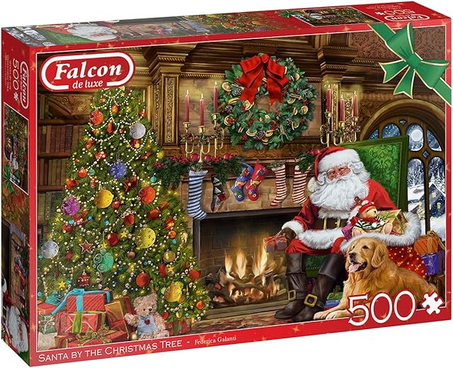 Falcon de luxe Santa by the Christmas Tree 500 Piece Puzzle
