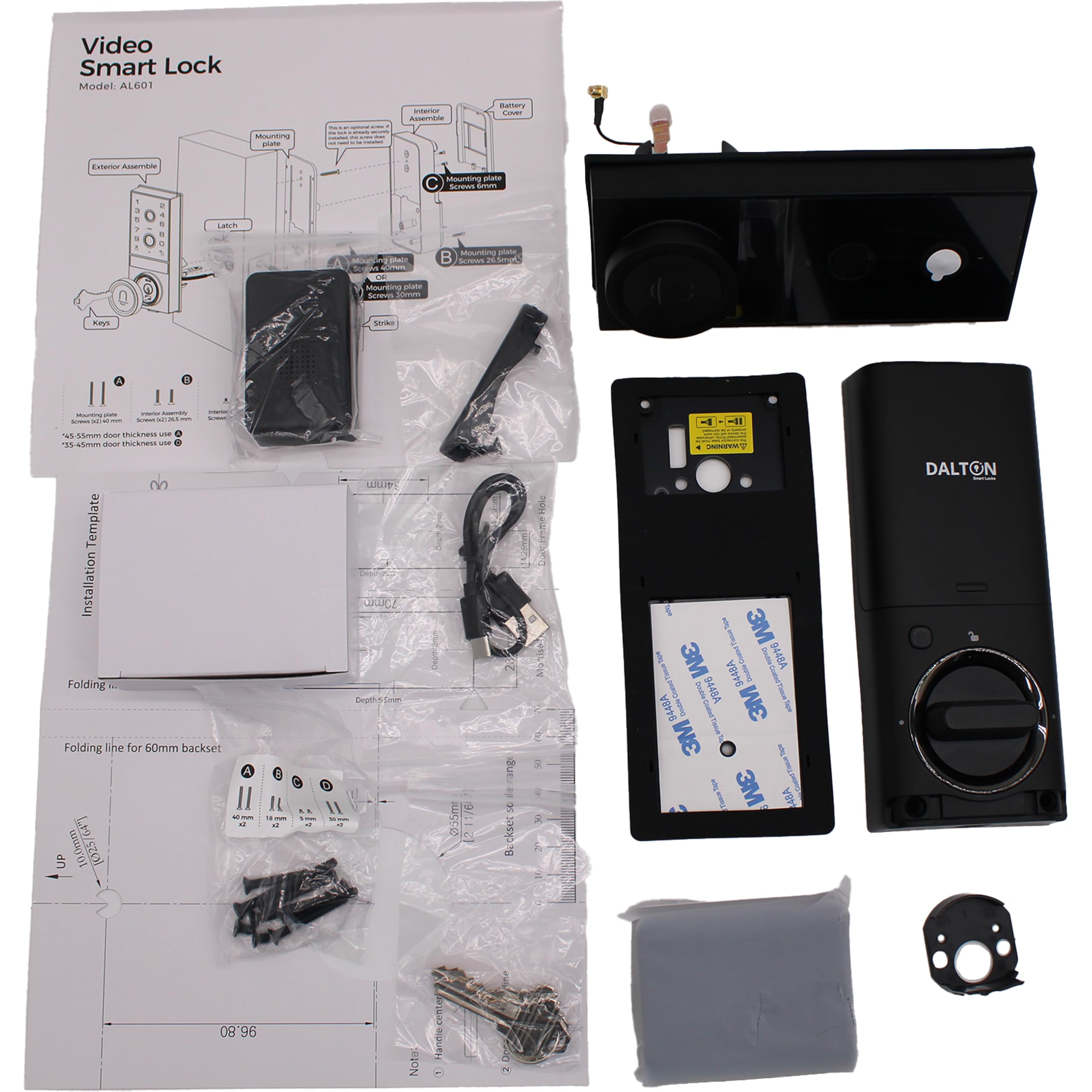 Dalton Z10 Smart Lock - WiFi Deadbolt, Built-in Camera, Visual