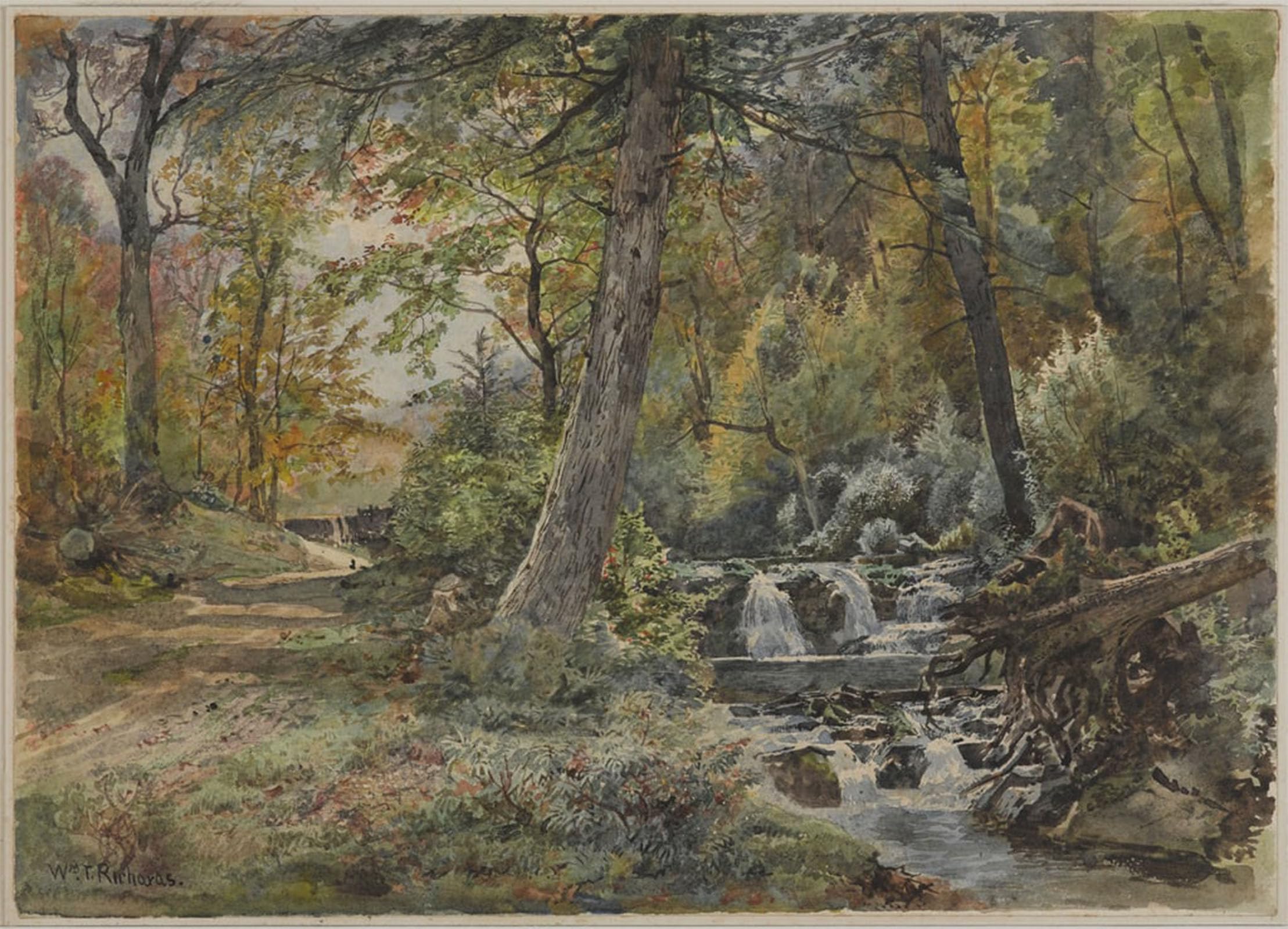 POSTERIIk Famous Animal Posters Vintage Picture Landscape with Stream and Road County by William Trost Richards Modern Wall Decor for Home Decor 60x90cm