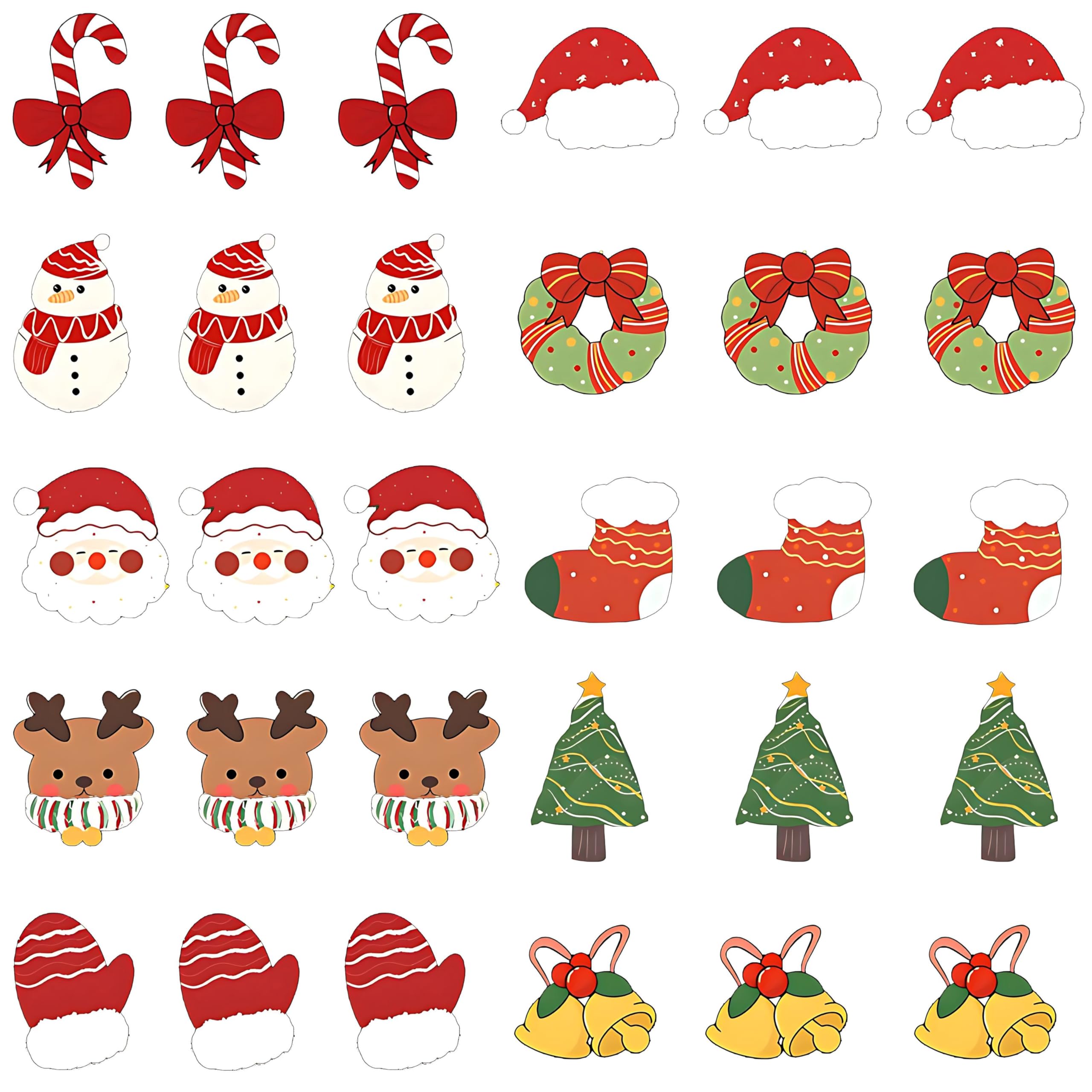 Juego de Broches Navidad Ciervos Árbol 30 Piezas Broches Insignia Pines Solapa