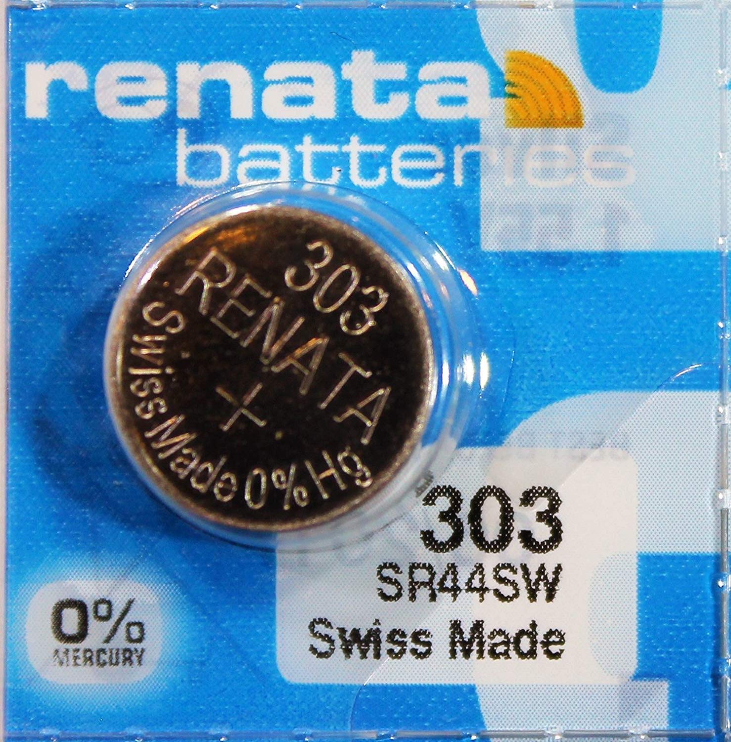 10 x Renata 303 fabricada en Suiza pilas de litio tipo botón SR44SW