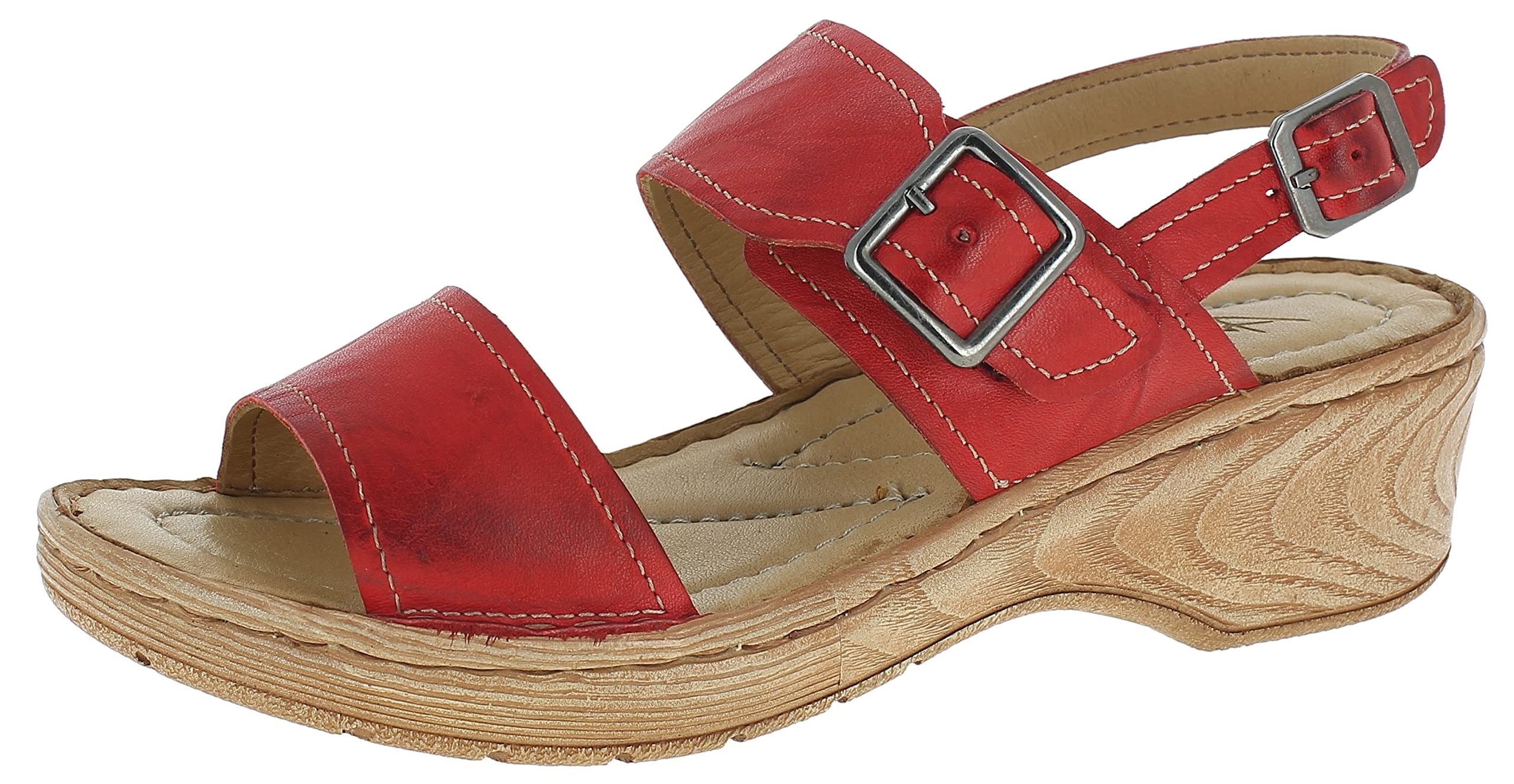 Andrea Conti Women's Sandals with Heel, Red, 40 EU, Rot, 8 UK
