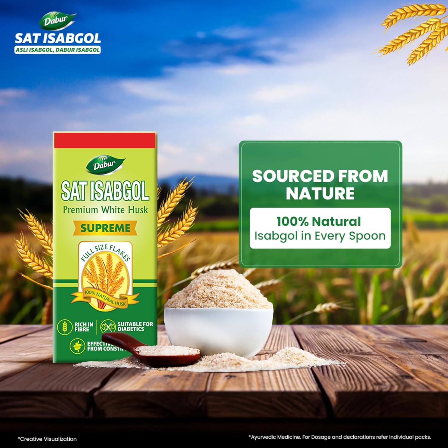 Dabur Sat Isabogol (Sicillium Husk) - 180G + 50g Free | Rich in fiber. Provides effective relief from constipation and inflammation. Entreos promote health. Non-Habit Formation | 100% Ayurvedic Dabur Sat Isabogol (Sicillium Husk) - 180G + 50g Free | Rich in fiber. Provides effective relief from constipation and inflammation. Entreos promote health. Non-Habit Formation | 100% Ayurvedic