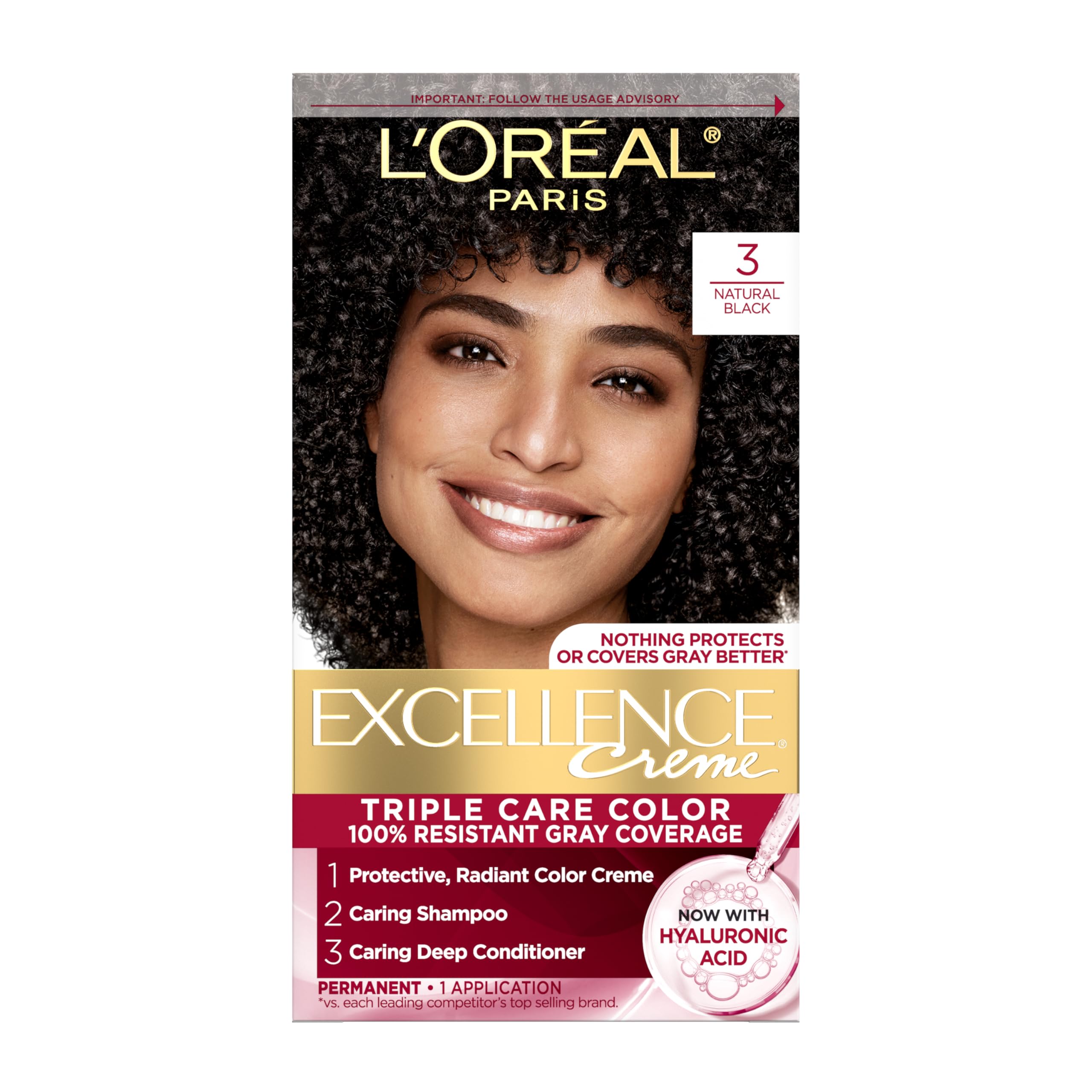 L 'Oreal Excellence Creme Haircolor Natural Black