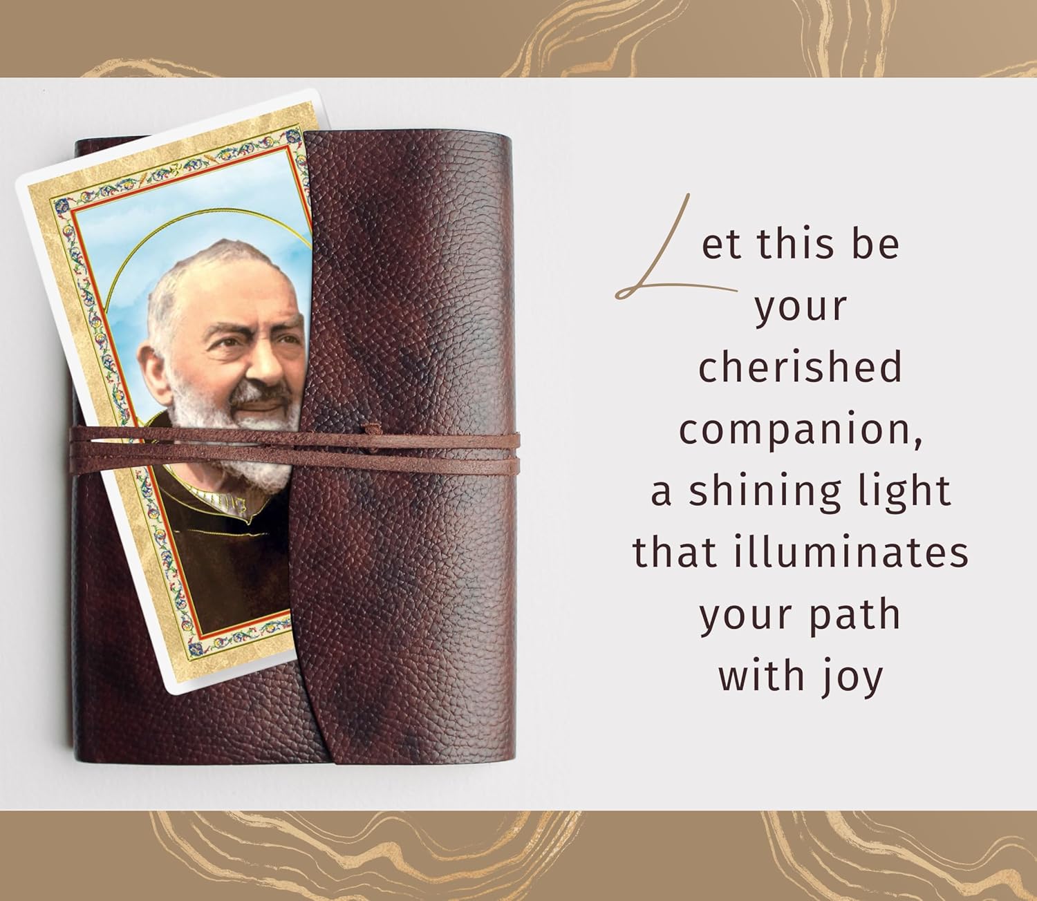 Padre Pio Healing Prayer Card - Laminated Saint Padre Pio Card, Catholic Pocket Token, The Lord's Prayer - Patron Saint of Pain, Suffering, and Healing Themed Set - 7 Items Total - Image 4