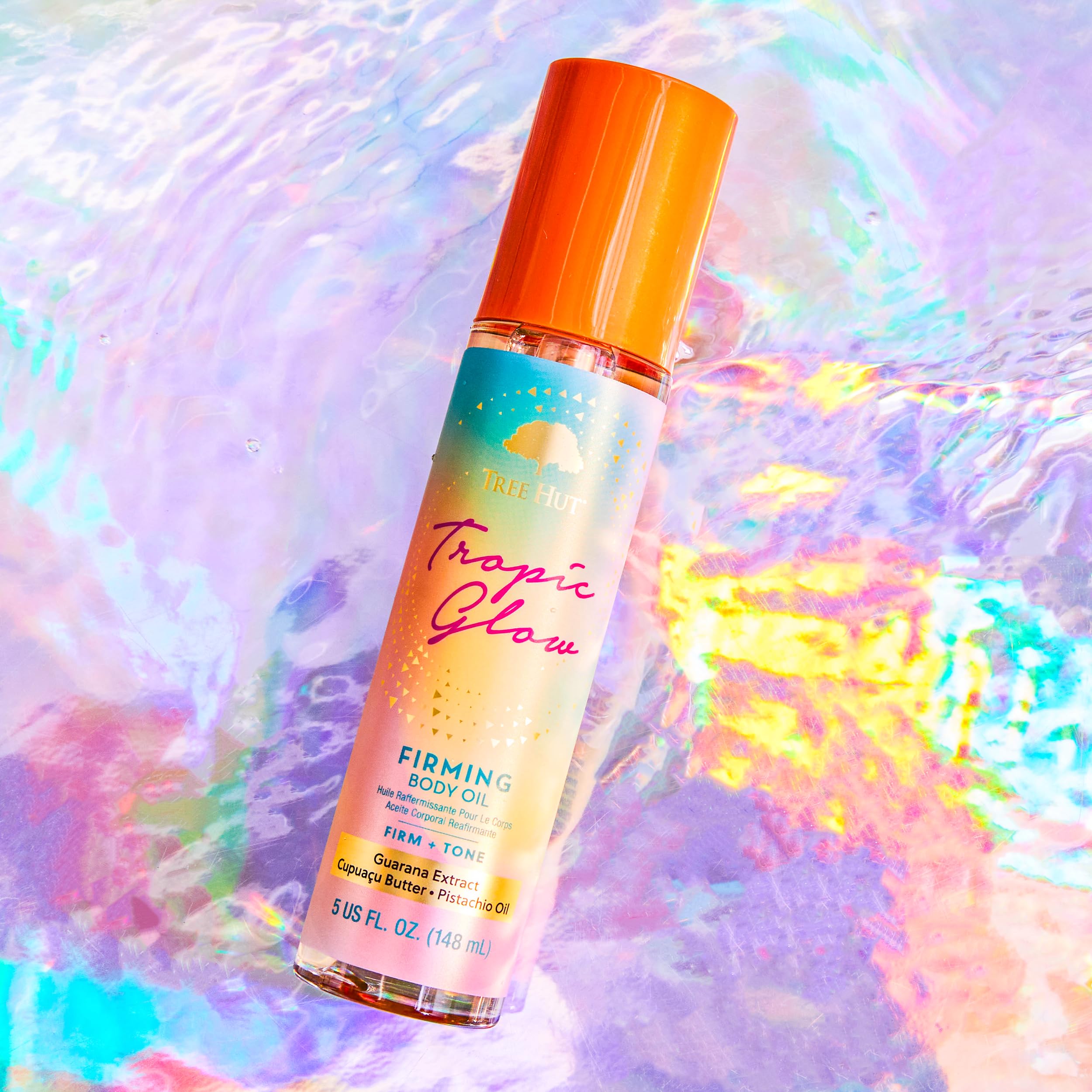 Tree Hut Tropic Glow Firming Body Oil, Hydrating Oil for Soft, Glowing Skin, with Cupuaçu Butter, Guarana, Pistachio Oil, 5 fl oz