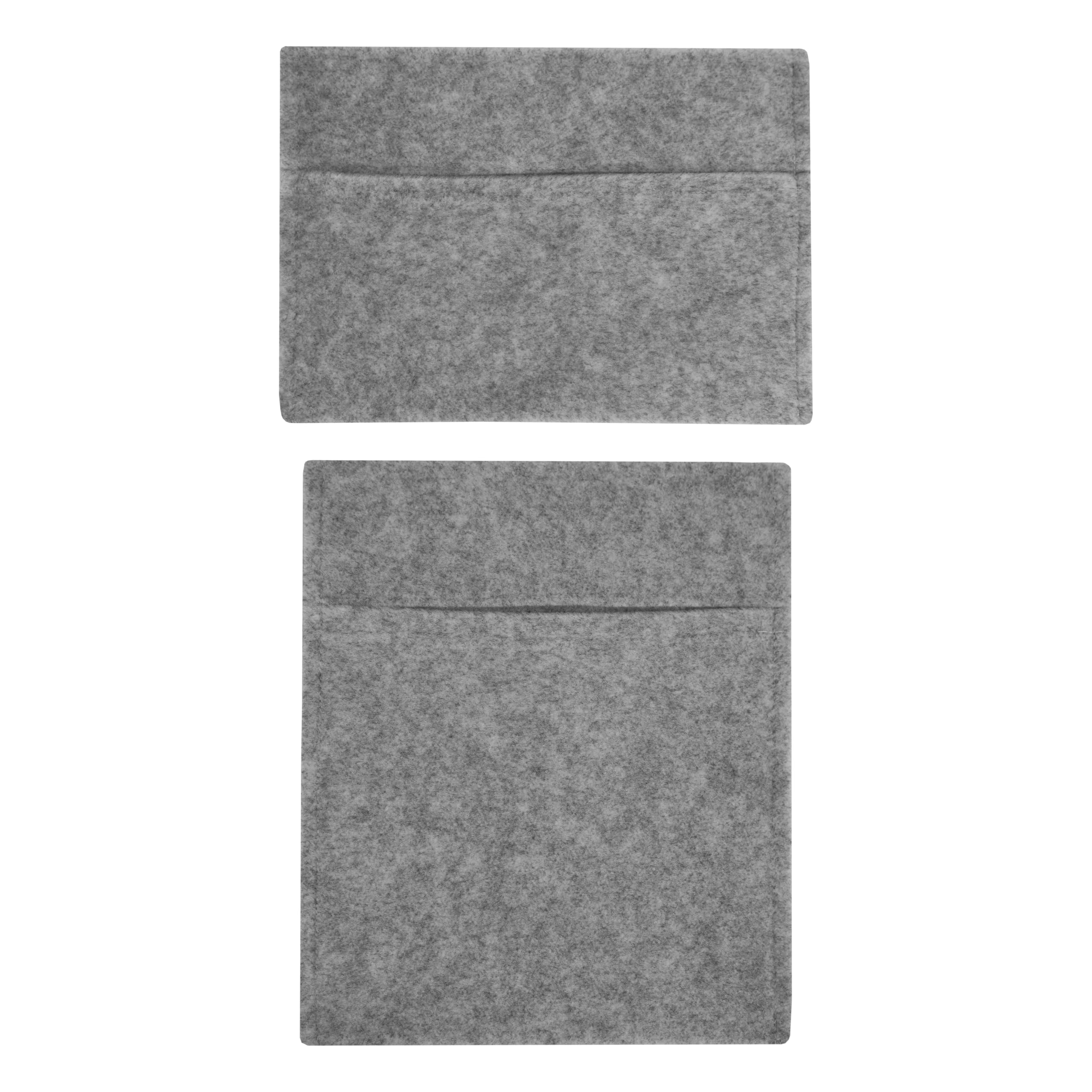 Fabric Storage Pouches 2 Pack 2 Sizes Smoke Grey Car Motorhome Camper Van Matching Lining Tool Paperwork Document Pocket Organiser Holder Accessories Portable Fixed 100% Polypropylene 3mm Thick