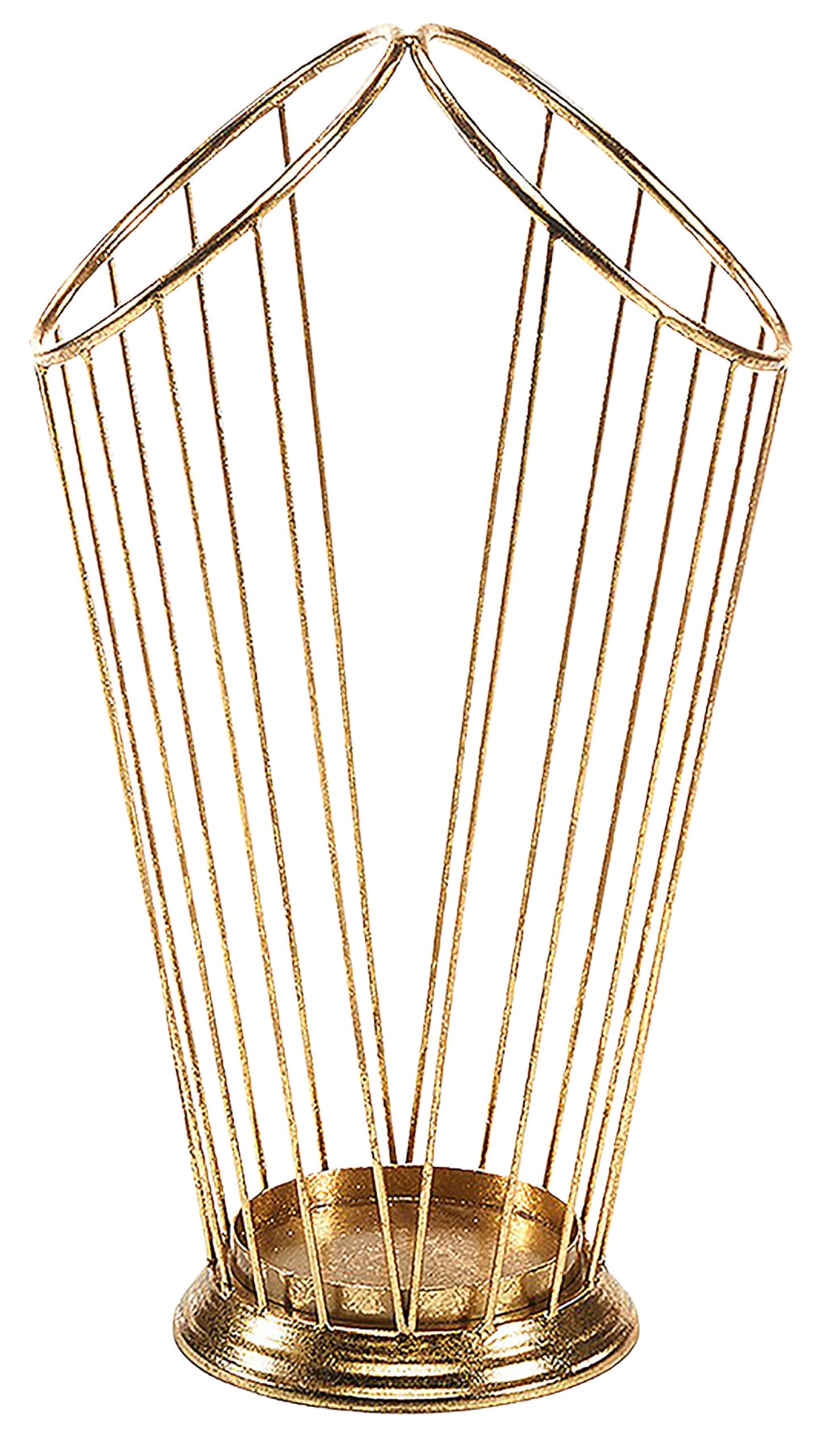 Kobolo Schirmständer Double - lackiertes Metall - Gold - Zwei Öffnungen