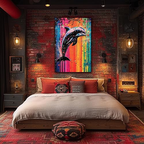 Miniatura 68 de ANRUOXI Graffiti - Lienzo decorativo para pared, diseño abstracto retro, pintura urbana moderna, póster de decoración de pared de zapatos para