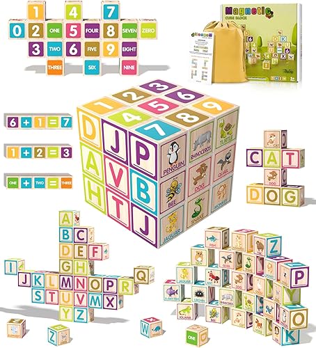 Bloques magnéticos para el aula imprescindibles para el aula, números educativos con letras y números, juguetes para niños preescolares, bloques de