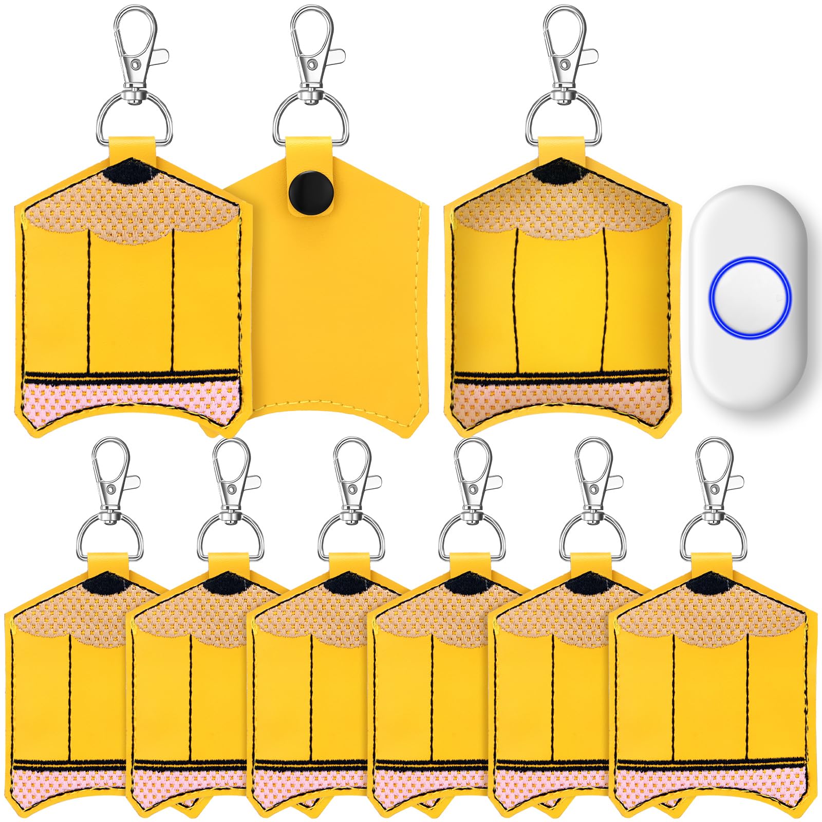 Support de sonnette en cuir synthétique MotiMind lot de 6 pièces beige