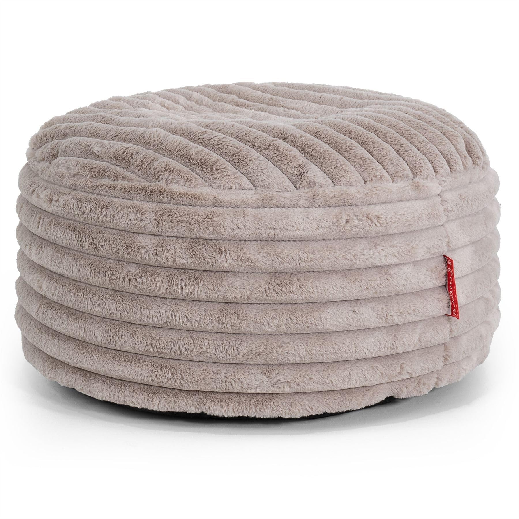 Lounge Pug Ultra Plush Cord Large Hassock Pouffe - Footstool Bean Bag - Round Chunky Ribbed Corduory Minky