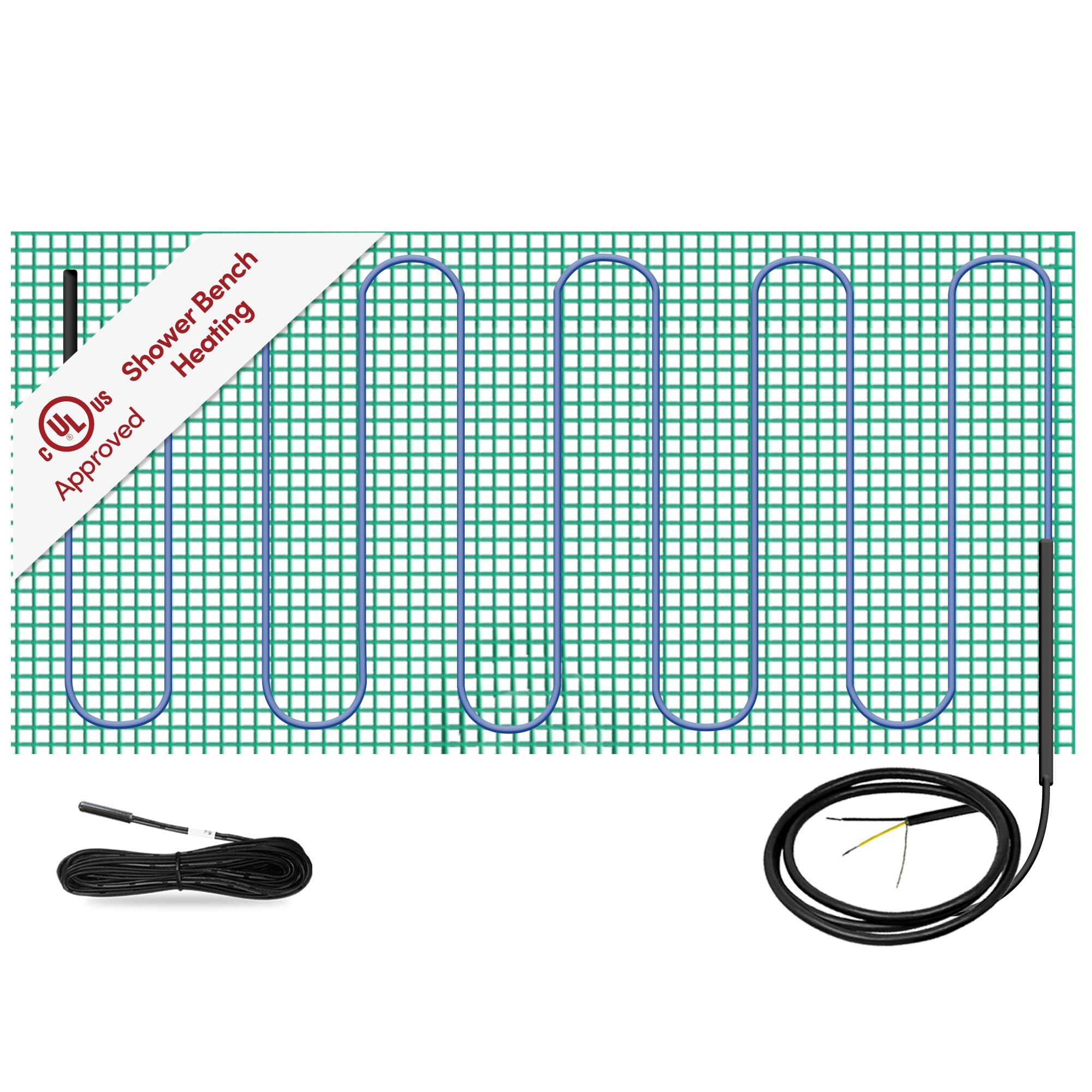 Warmly Yours 120 V Tempzone Bench Shower Mat, 1.3' X 2.7'-image-22