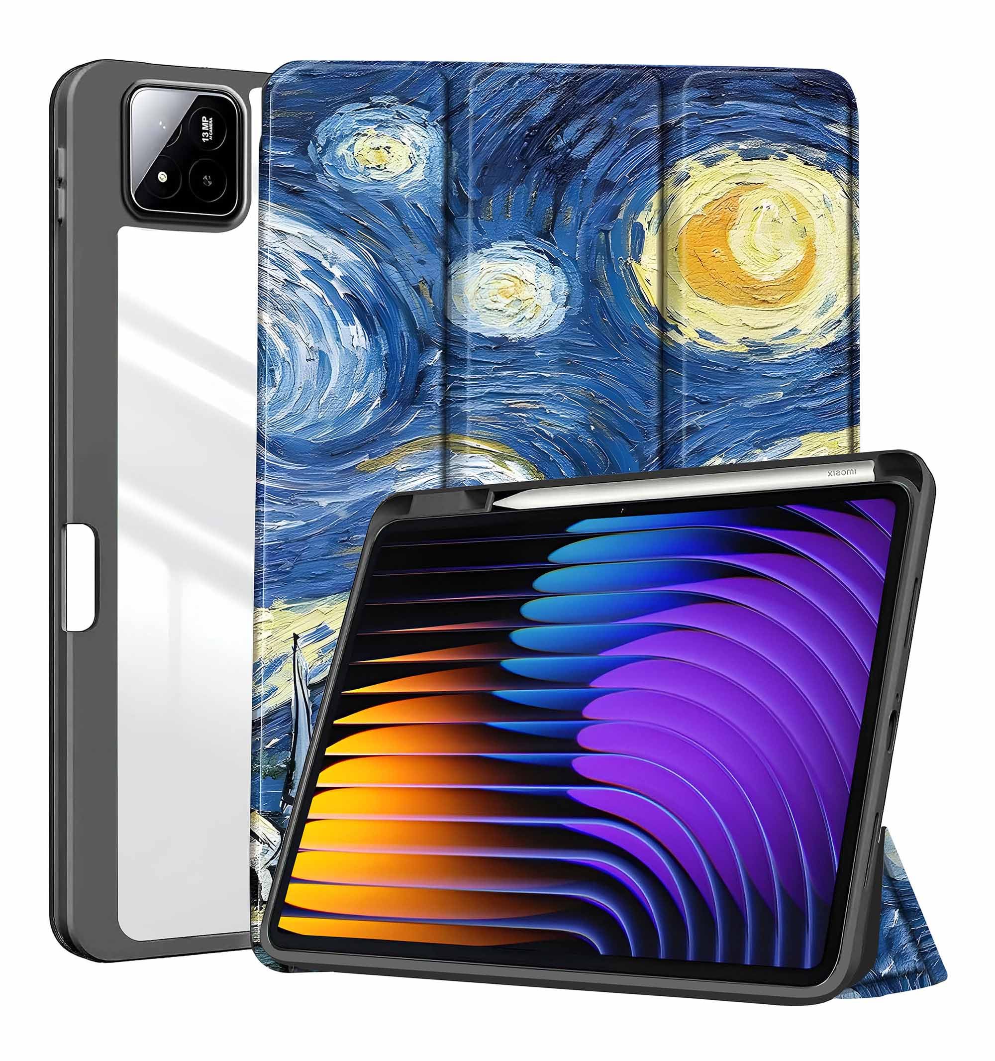 ProElite Cover for Xiaomi Mi Pad 7/7 Pro 11.2 inch case Cover, Transparent Flip Case for Xiaomi Mi Pad 7/7 Pro 11.2 inch with Pen Holder (Supports Auto Sleep Wake Function), Starry Night-image-31