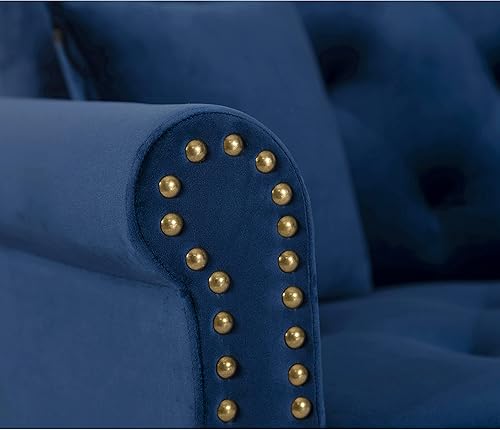 Miniatura 9 de Sofá seccional tapizado de terciopelo en forma de L, sofá cama convertible con diván reversible, otomana movible para el hogar, oficina,