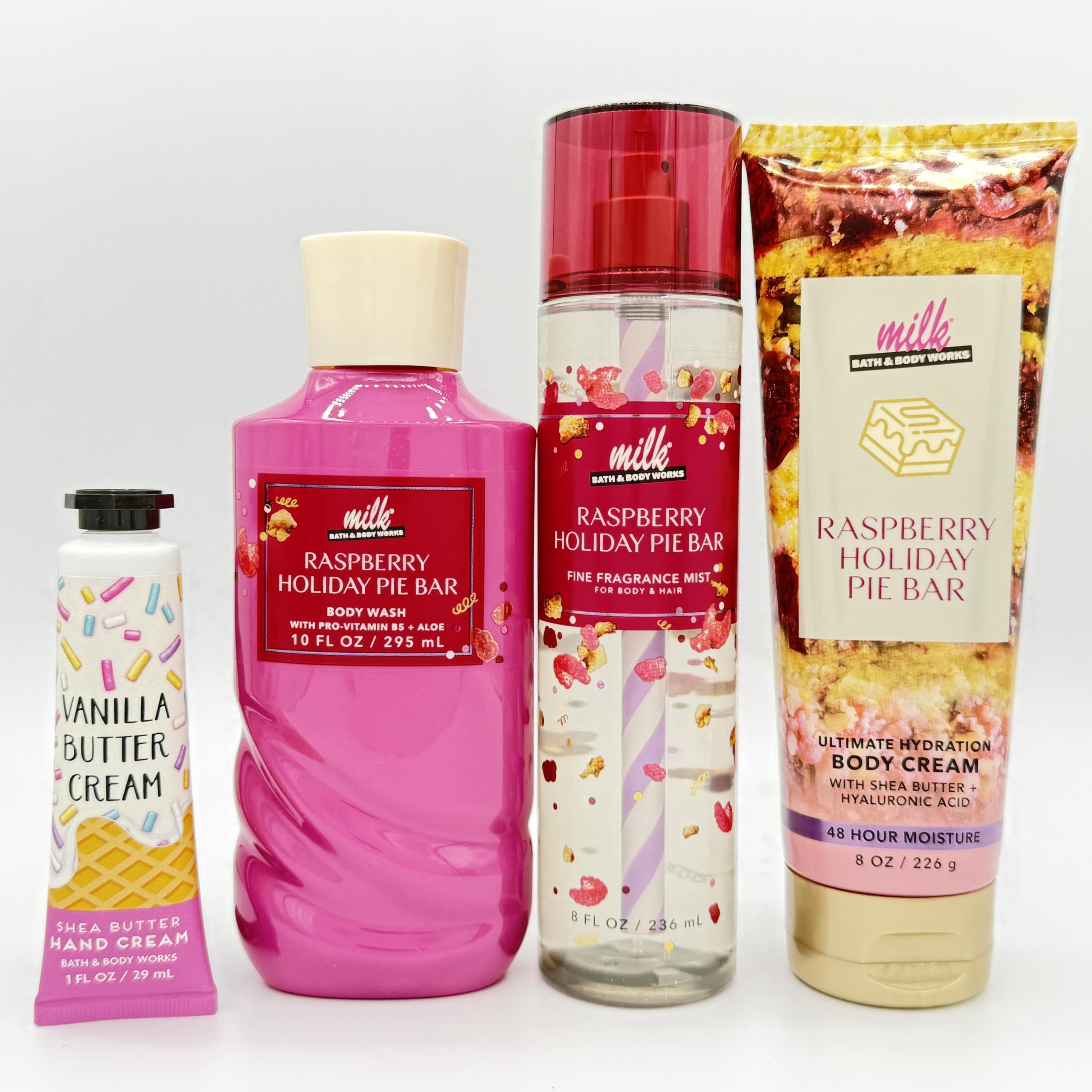 Amazon.com : Bath & Body Works Milk Raspberry Holiday Pie Bar 4