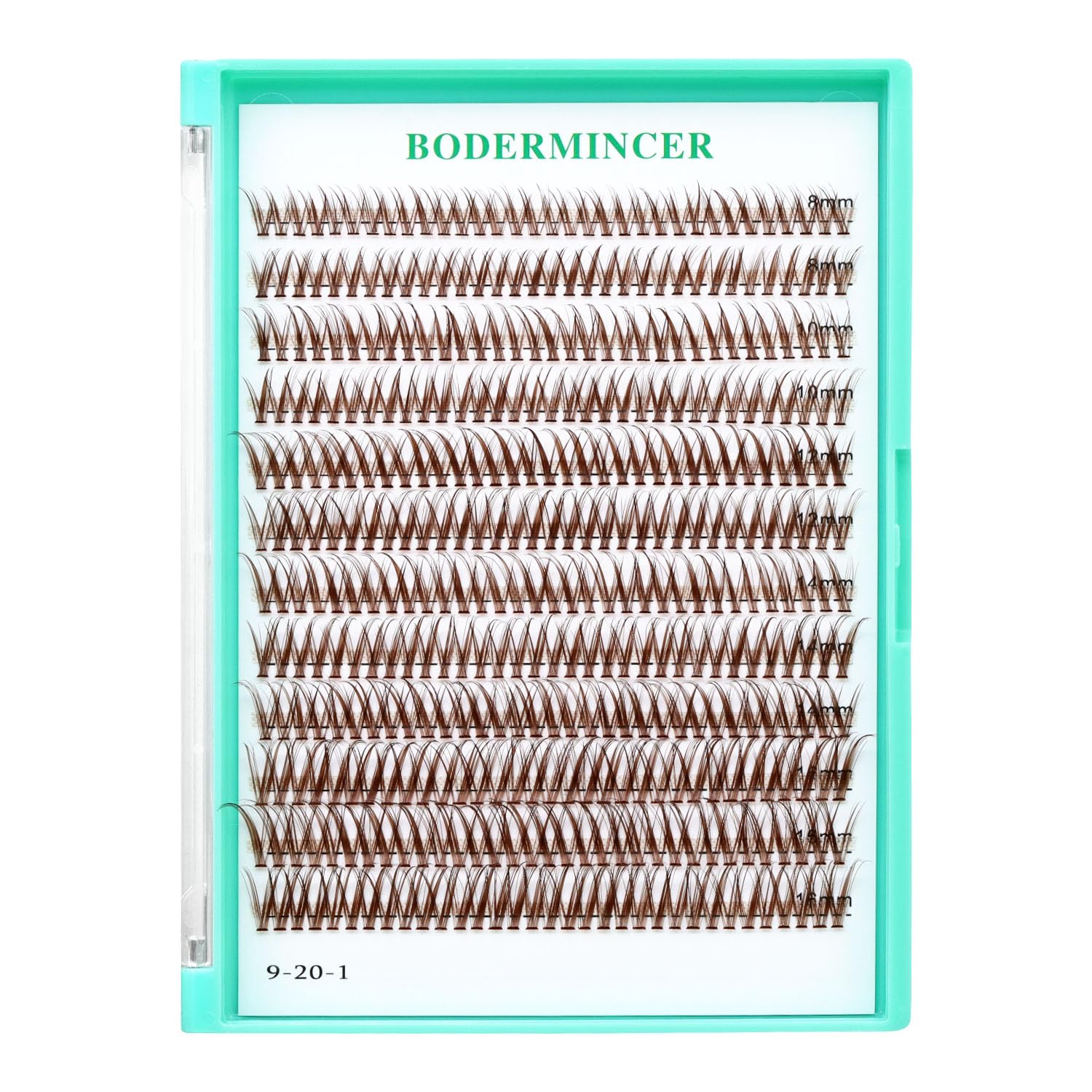 Bodermincer Fish Tail 360pcs Lash Cluster Individual Lashes Lash Extensions D Curl Color Dark Brown/Black 8-10-12-14-16mm Mixed Eyelash Extension (