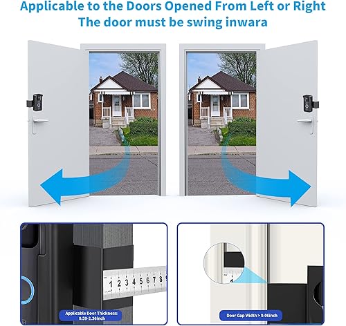 Miniatura 3 de Soporte para timbre de puerta, soporte de cámara con anillo, soporte de timbre de video parpadeante mejorado compatible con timbre de video Ring 433