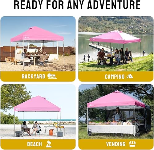 Miniatura 38 de CROWN SHADES - Toldo plegable instantáneo con bolsa de transporte para exteriores, 10 x 10 pies Azul