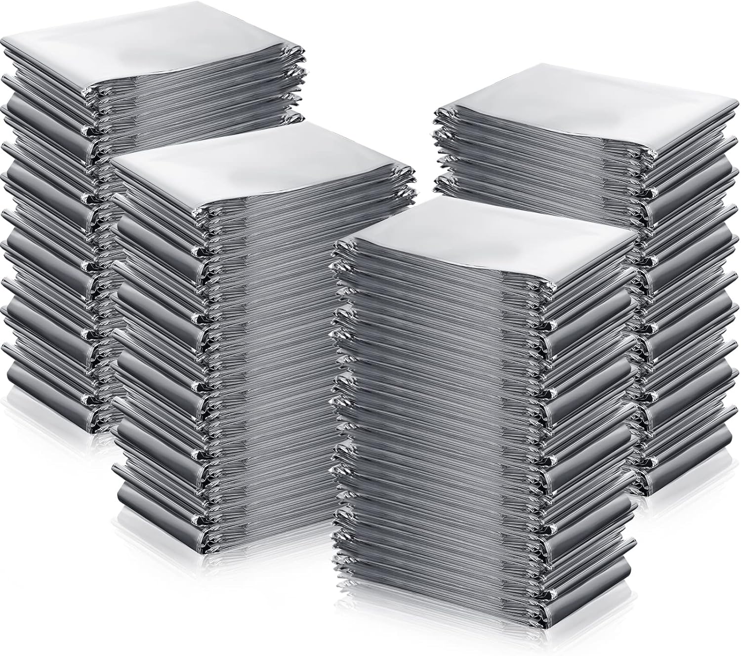 Macarrie 100 Pack 2 Size Emergency Thermal Blanket Survival – Emergency Blankets Silver Foil for Outdoors Camping Hiking First Aid Adult, 82 x 63, 82 x 51 (100 Pieces) Macarrie 100 Pack 2 Size Emergency Thermal Blanket Survival – Emergency Blankets Silver Foil for Outdoors Camping Hiking First Aid Adult, 82 x 63, 82 x 51 (100 Pieces)