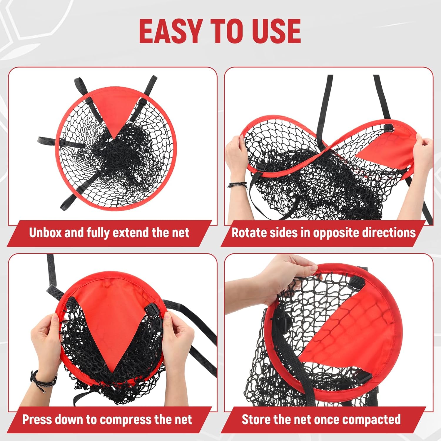 Soccer Goal Target 2 Pack, 17-Inch Top Bins Corner Shooting Accuracy Trainer – Carbon Fiber Frame, Easy Attach & Detach, Portable with Carry Bag, Soccer Training Equipment for Teens & Adults