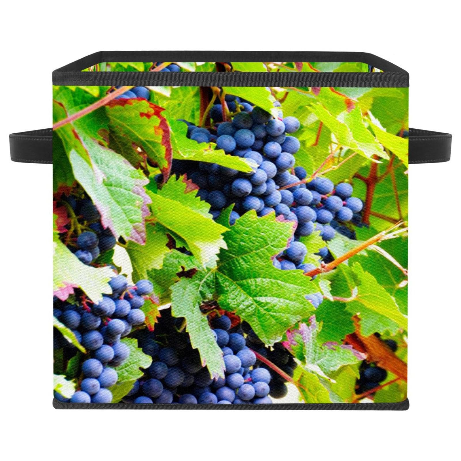 Boîte de rangement pliable en tissu vigne bac de rangement pour étagère maison