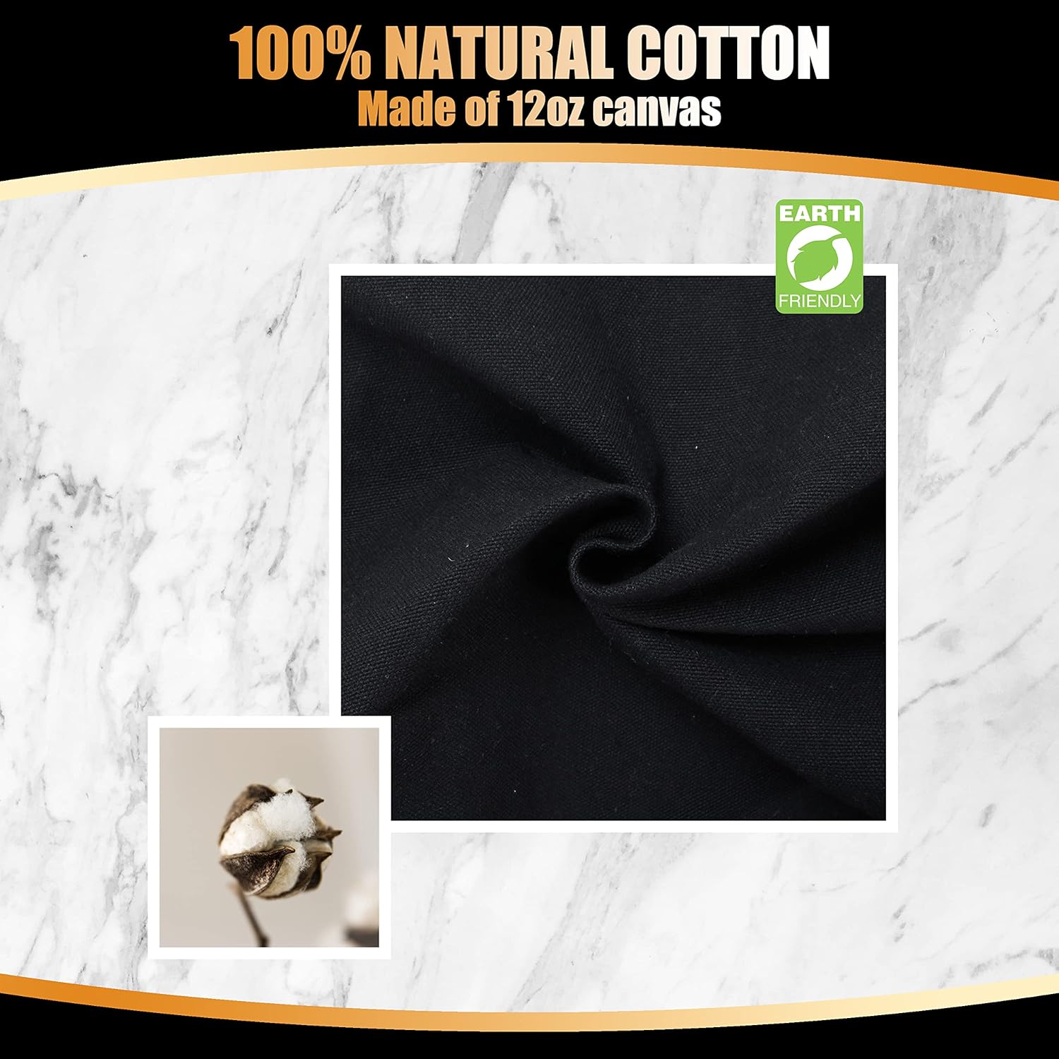 Canvas Tote Bulk 14"x16" No Zipper Black Canvas Bags for Work, Travel, Beach, Sports - Image 6