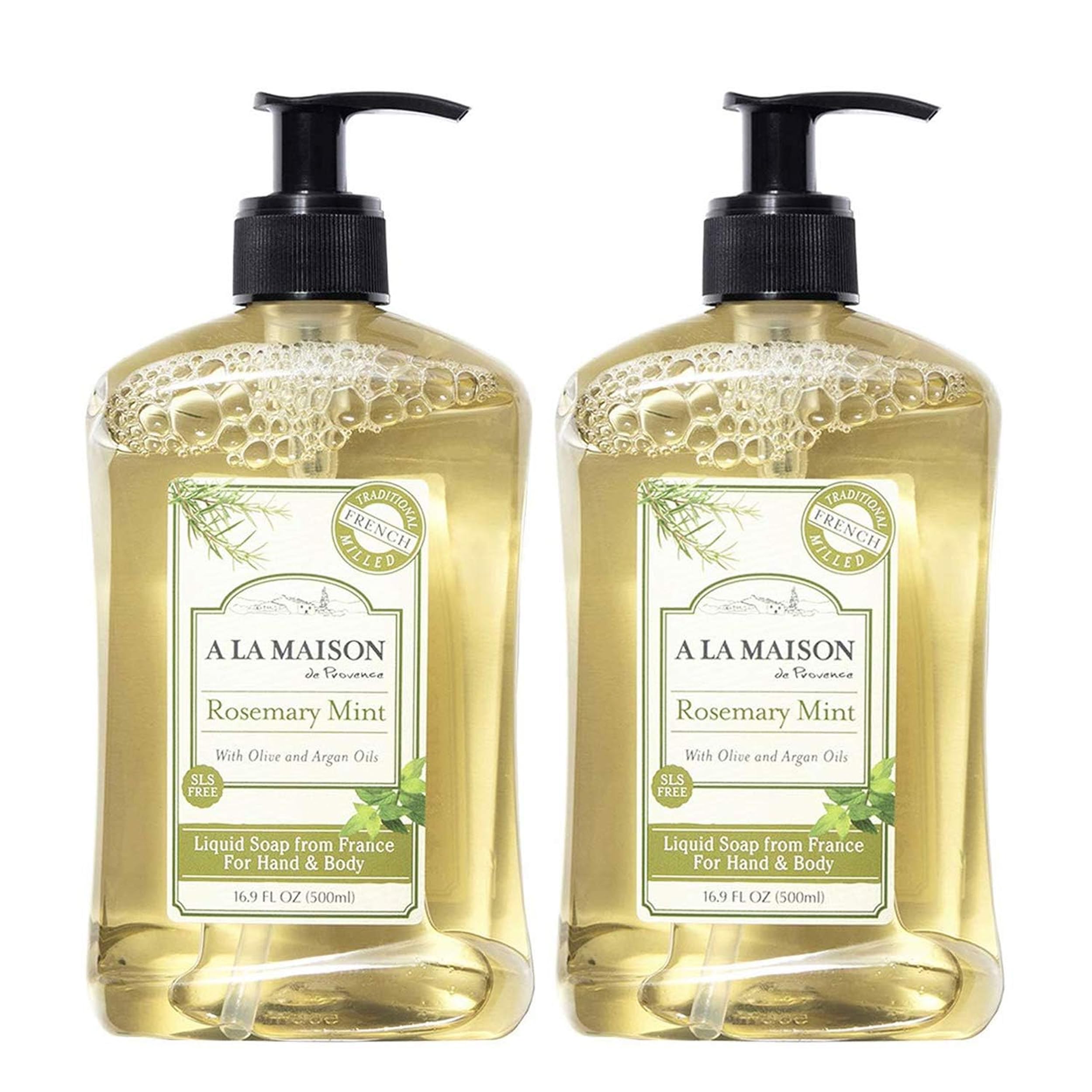 A LA MAISON French Liquid Hand Soap Rosemary Mint - Natural Hand Wash Made with Essential Oils -