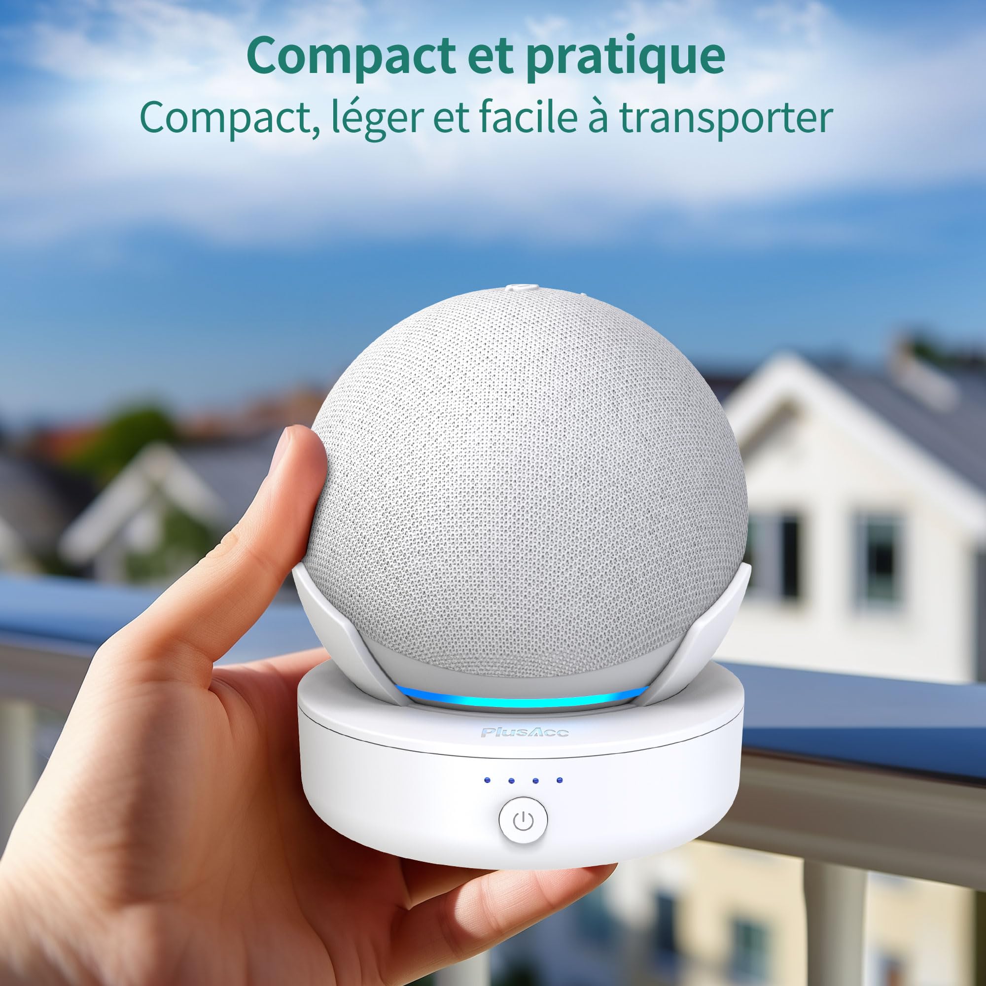PlusAcc Batterie pour Dot 4e et 5e génération - Support de Portable - Blanc
