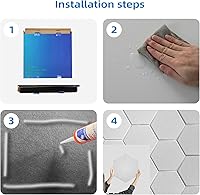 Vista 6 de Paquete de 15 paneles hexagonales de espuma a prueba de sonido para paredes, paneles acústicos de 12" x 11" x 0.35" de alta densidad que absorben