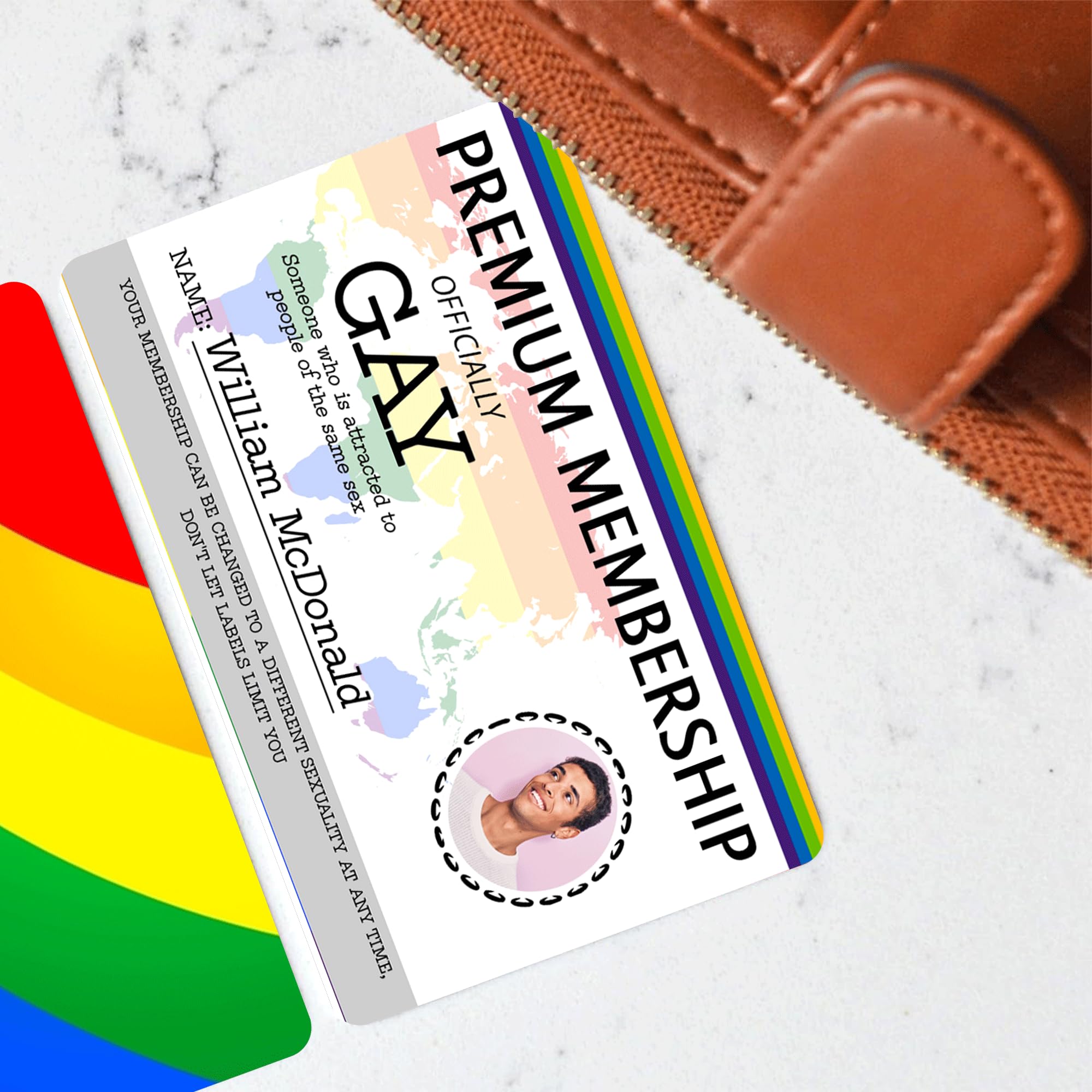 Amazon.com: HappyHeartedGifts Personalised GAY CARD - Premium Lifetime  Membership, Gay Pride Gift - LGBT Identity Card