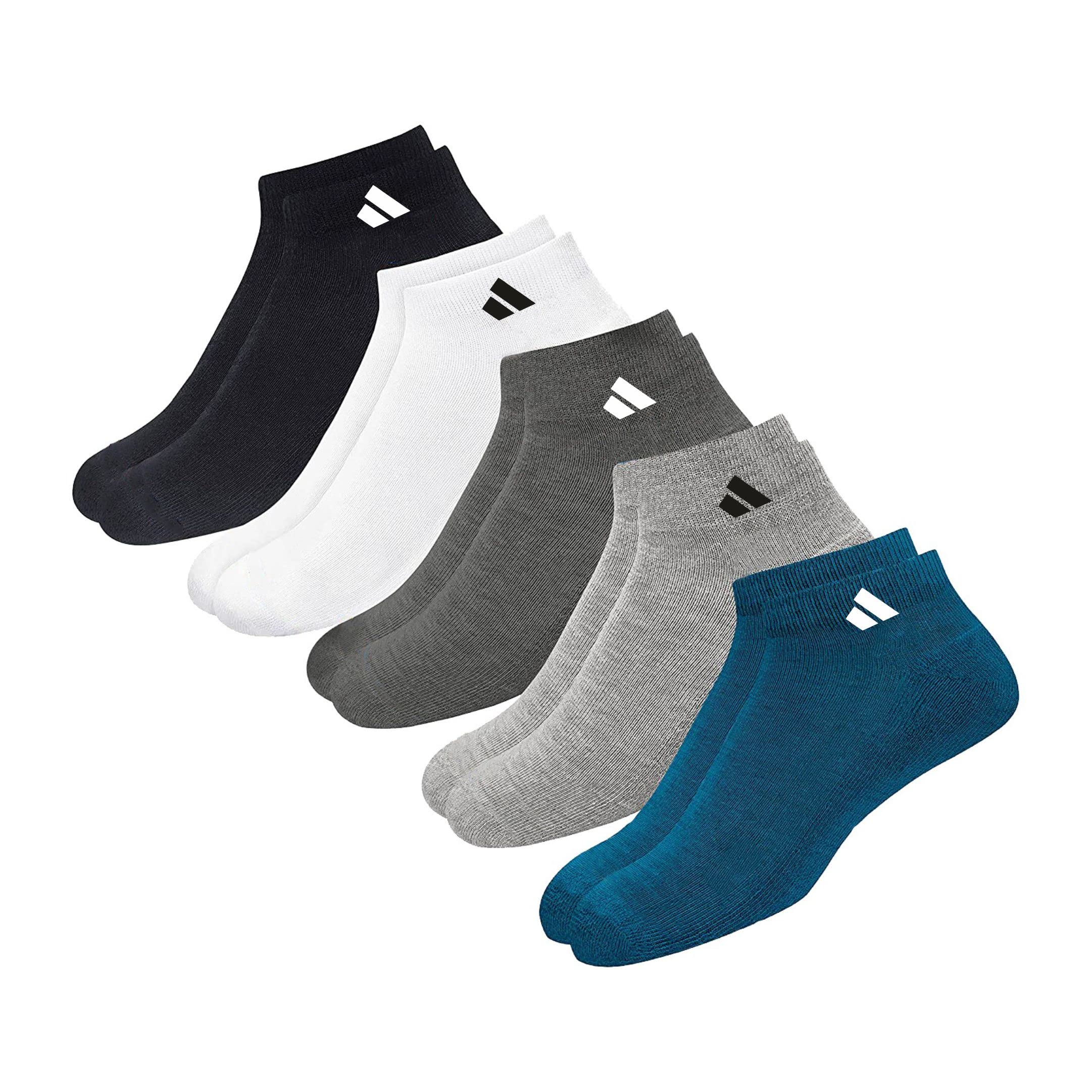 Women's Polyester Men And Solid Ankle Length Socks (Pack Of 5) SJW-2016, Multicolour-image-12