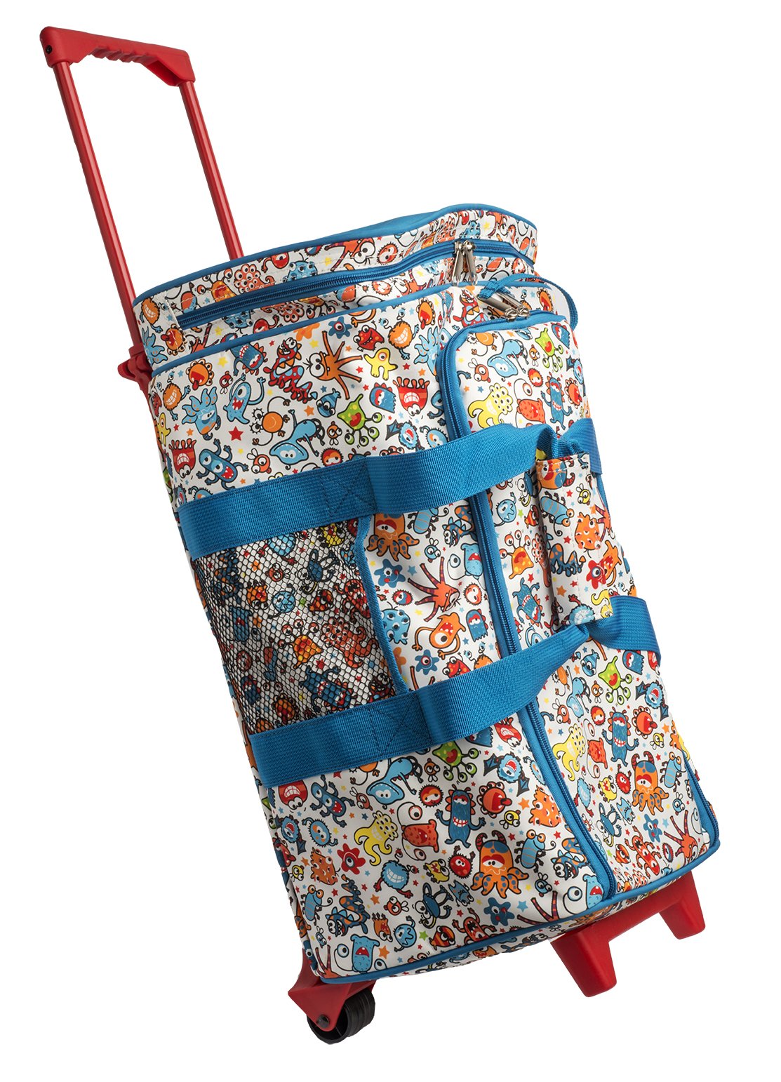 CARITAN Little Monsters walizka na kółkach bagaż dla dzieci 52 cm 35 litrów niebieski 59508