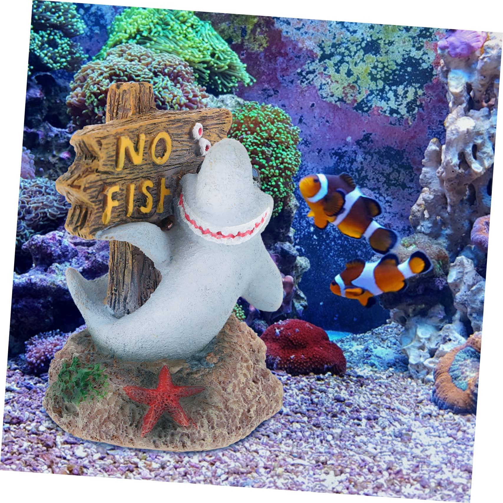 FRCOLOR Aquascaping in Aquarium Onderwater Landschap Ornamenten Mini Hars Dieren Haarddecoratie Speelgoed Aquarium Landschapsarchitectuur Decor Ambachtelijke Ornamenten Nep Vis Decoraties