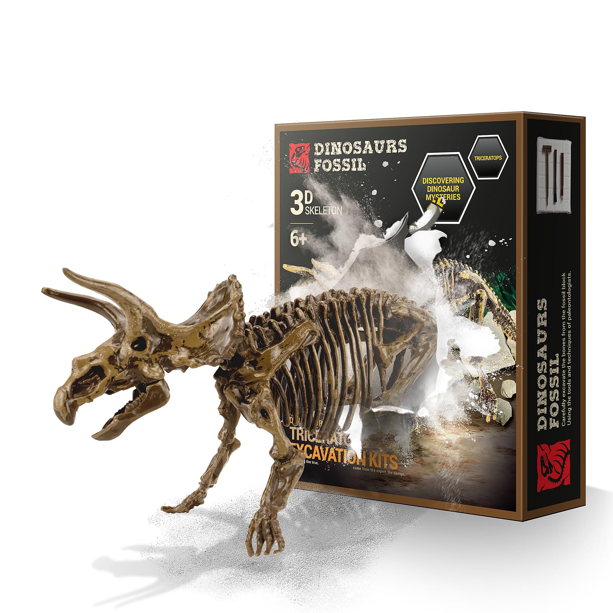 VIBIRIT Dig Up Dinosaurs Skeleton Set,Dinosaur Digging Fossil Kit Model Toys,Excavation Kits for kids5-12year,Educational Realistic Toys for Kids,Boys,Girls