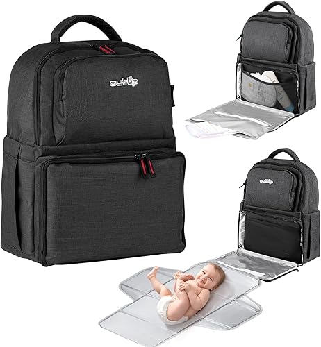 Mochila para pañales para bebé, con cambiador portátil desmontable, 15 compartimentos, bolsa multifunción, bolsas de gran capacidad para niños y
