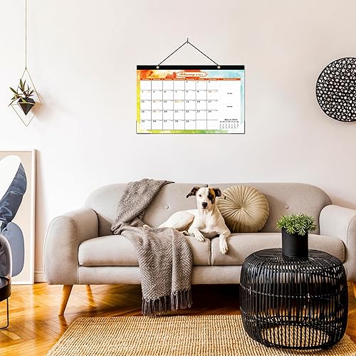 Miniatura 3 de Calendario de escritorio 2024-2025 de 12 x 17 pulgadas, enero de 2024 a junio de 2025, calendario de escritorio grande de 18 meses 2024-2025,