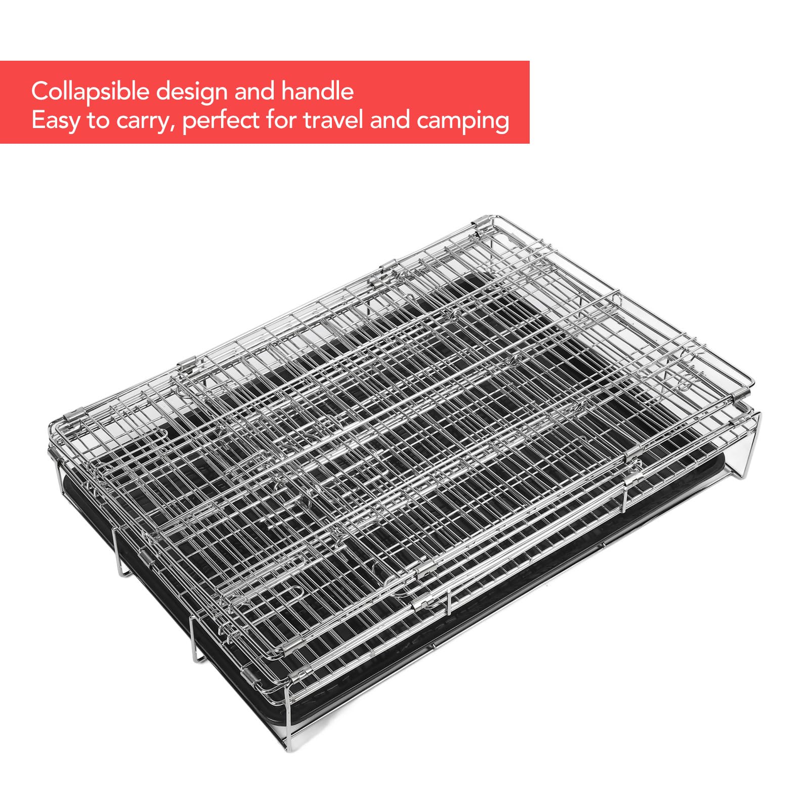 Amazon.com - XWXLIJV Stainless Steel Dog Crate Heavy Duty Foldable