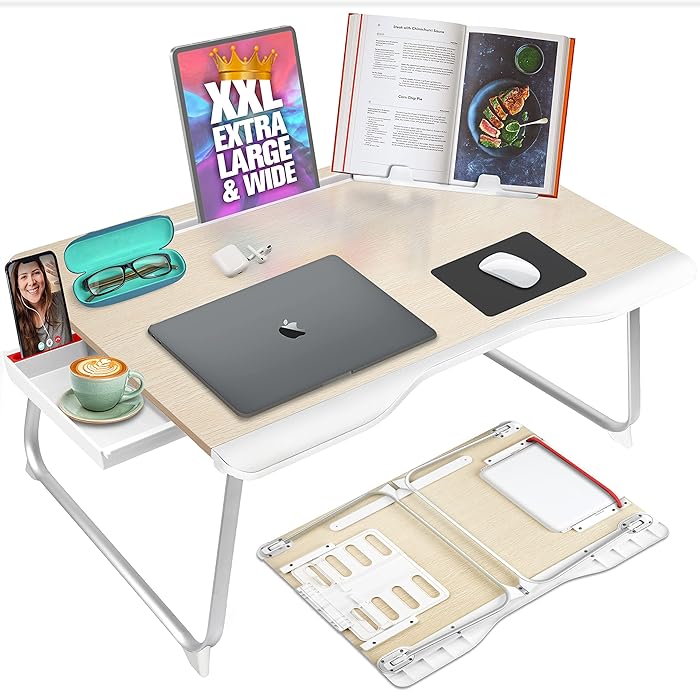 Buy Cooper Mega Table XXL Extra Large Laptop Lap Desk for Bed Portable Desk, Laptop Desk for