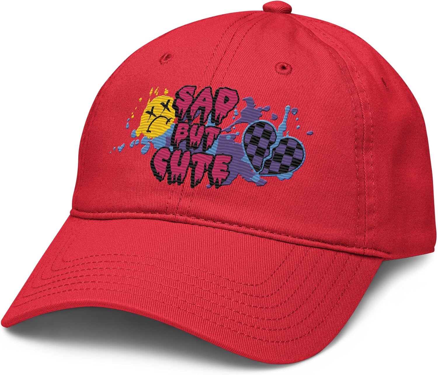 Sad but Cute Scene Graphic Adjustable Baseball Hat