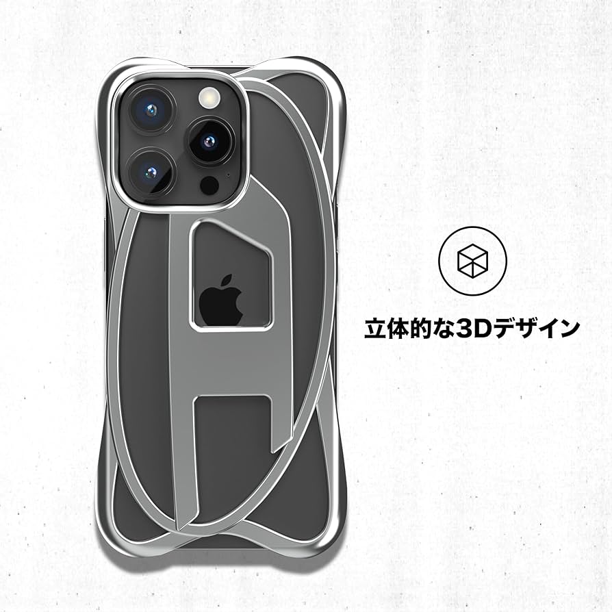 iPhoneアクセサリー DIESEL CAGED D CASE iPhone 16 Pro DIESEL[ディーゼル] iPhone 16 Pro Case CAGED D GLOSSY Black