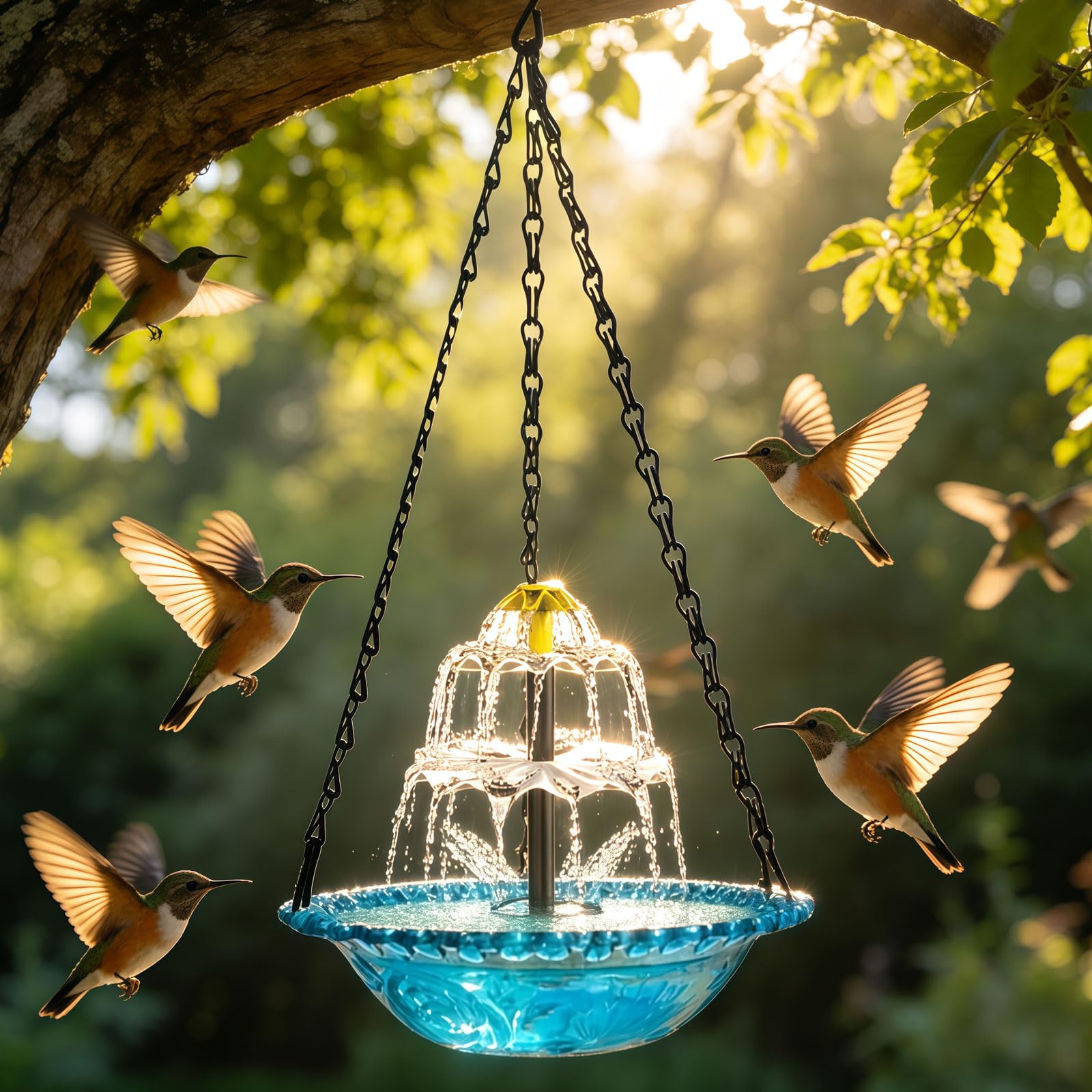 Photo 1 of [Defective] TITAAEAA Solar Bird Bath Fountain