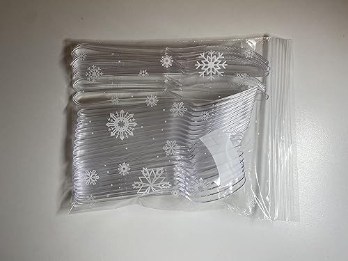 Paquete combinado de cubiertos de plástico transparente extra resistente, juego de cubiertos para fiesta, 10 tenedores, 10 cuchillos, 10 cucharas