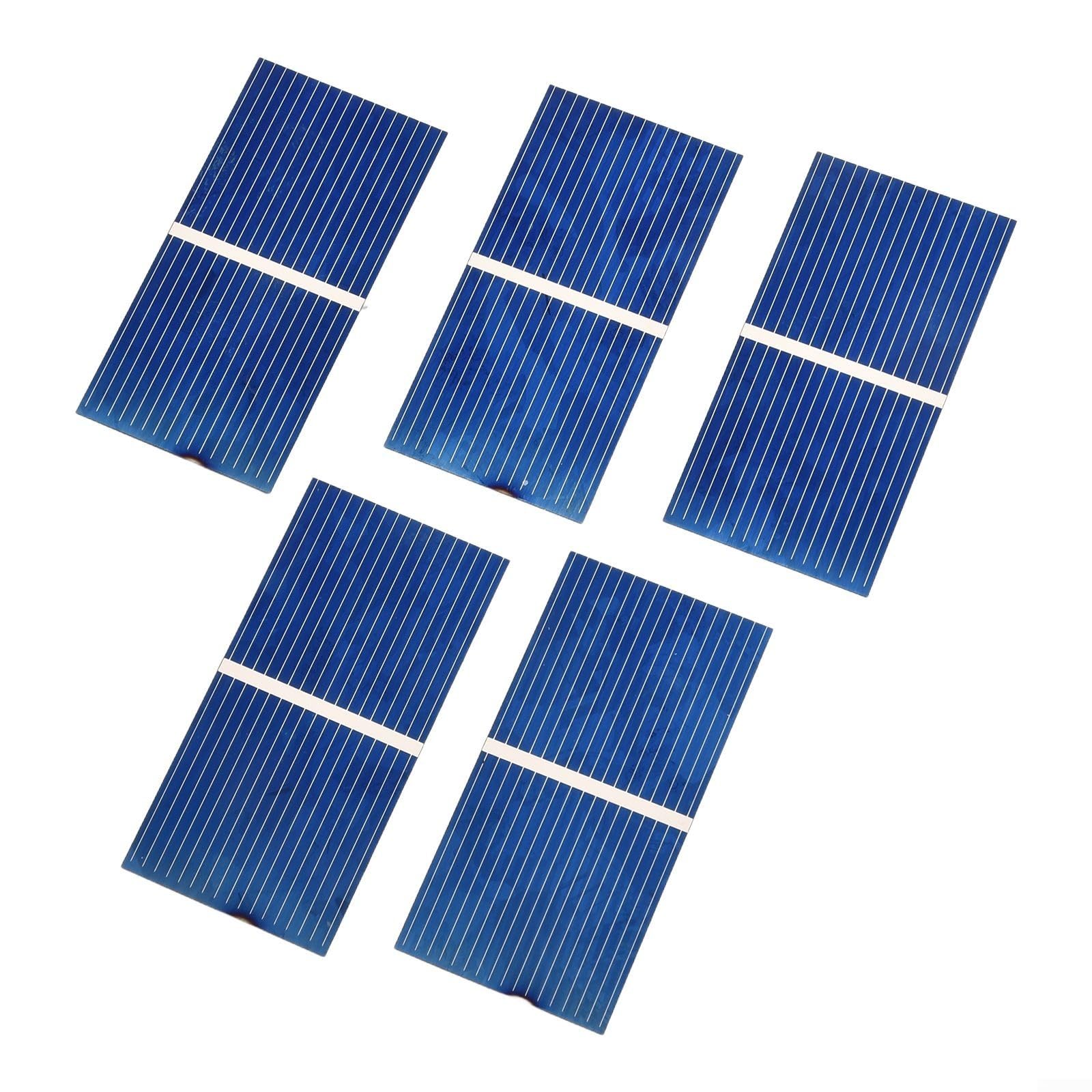 Mini-pannelli solari policristallini, celle solari 0,5 V 400 mA per progetti fai da te, giocattoli e display alimentati a energia solare, 26 mm x 52 mm kit di celle solari per esterni