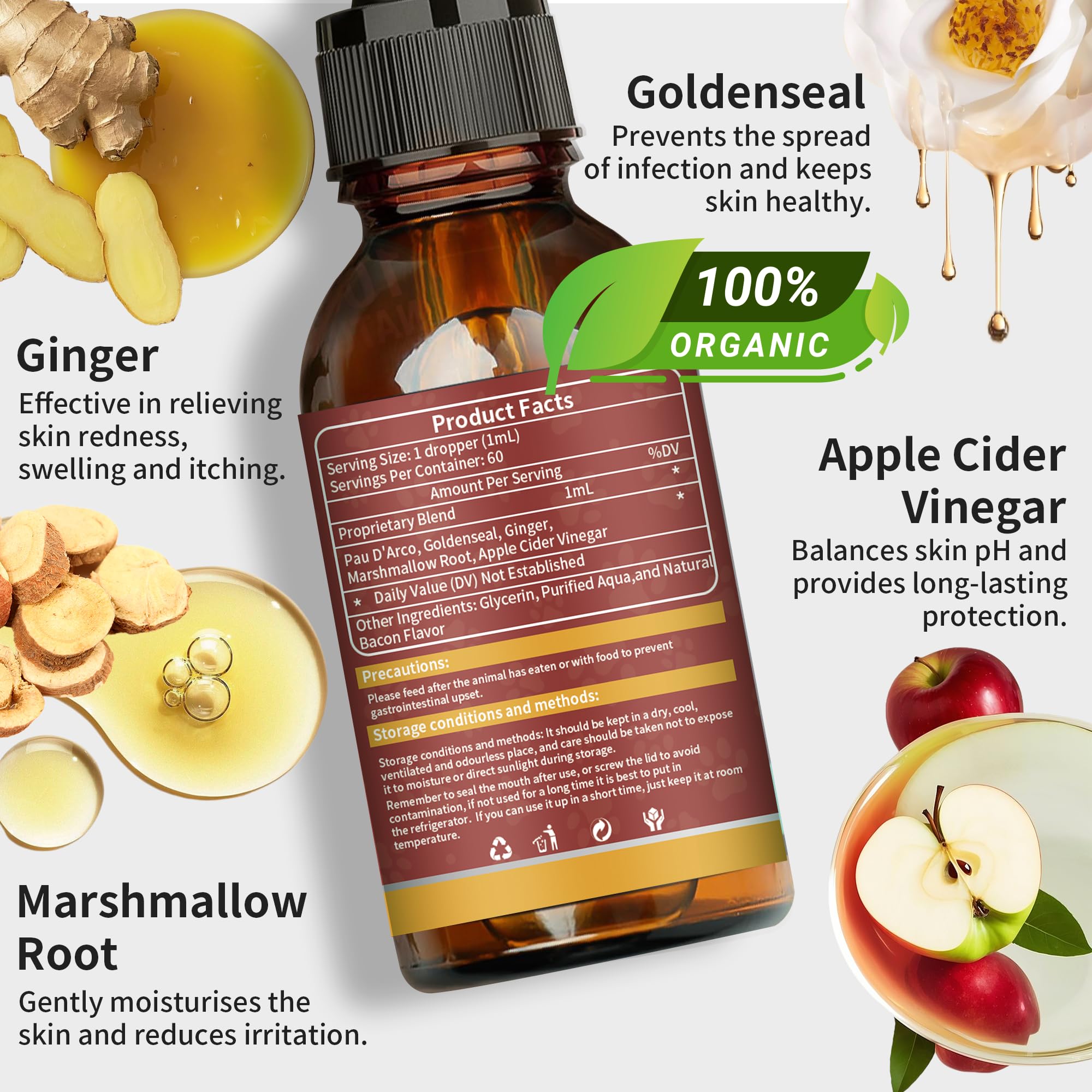 Natural Yeast Infection Treatment for Dogs, Dog Ear Infection Treatment & Dog Yeast Infection Treatment, Ear Infection Treatment for Dogs Help Supports Allergy, Itch & Inflammation Relief - image 3