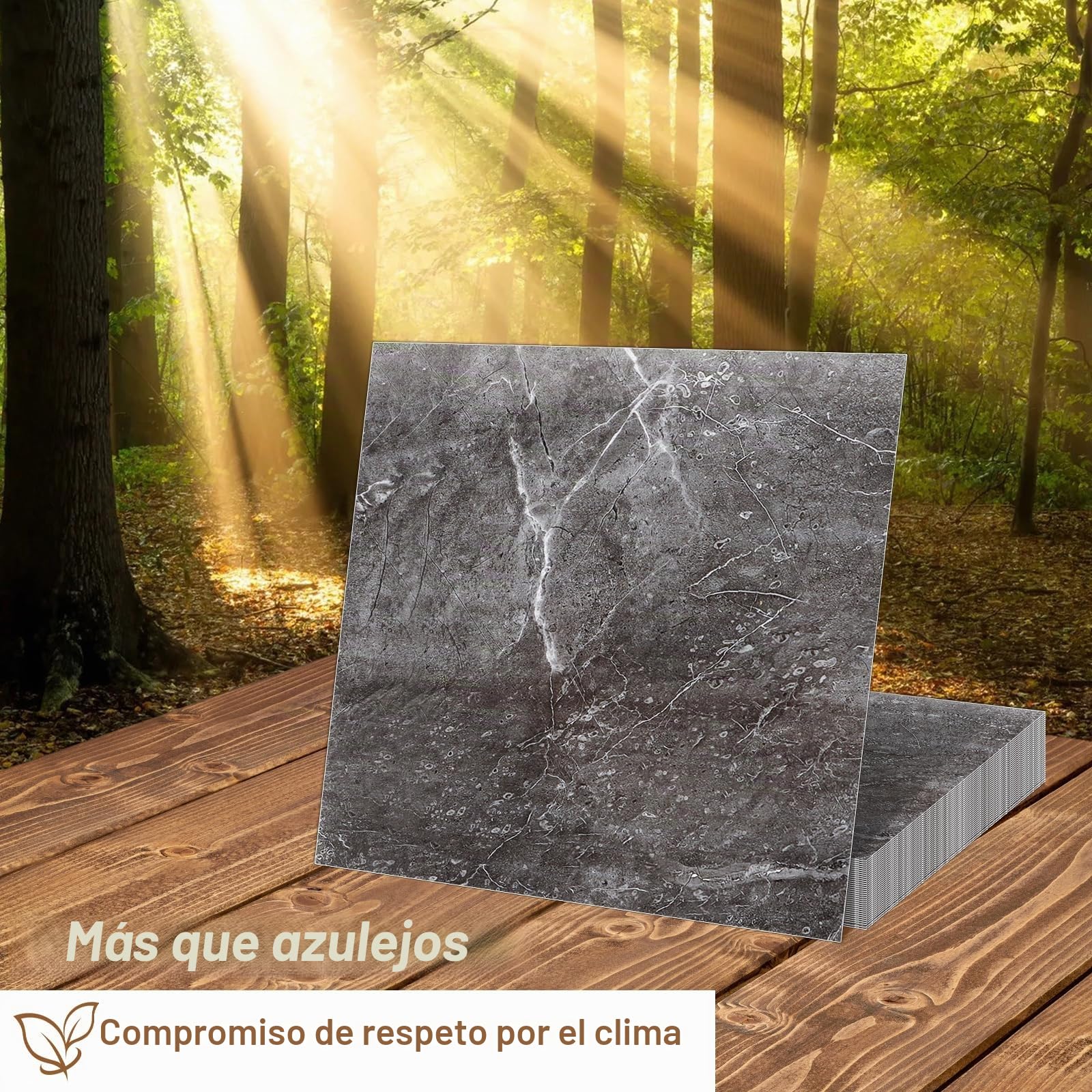 DAJAVE 40 unidades de suelo de PVC autoadhesivo, 30 cm x 30 cm, suelo de vinilo, autoadhesivo, aspecto de hormigón, gris, baldosas adhesivas para suelo, suelo de vinilo, antideslizantes, resistentes