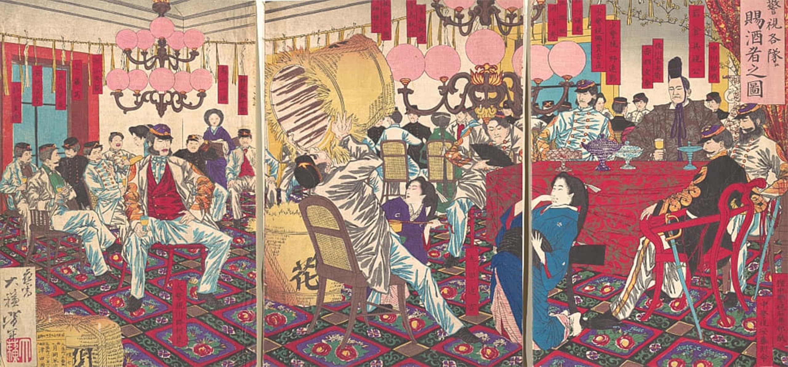 Un cadeau de nourriture et de boisson septembre affiche toile art Yoshitoshi